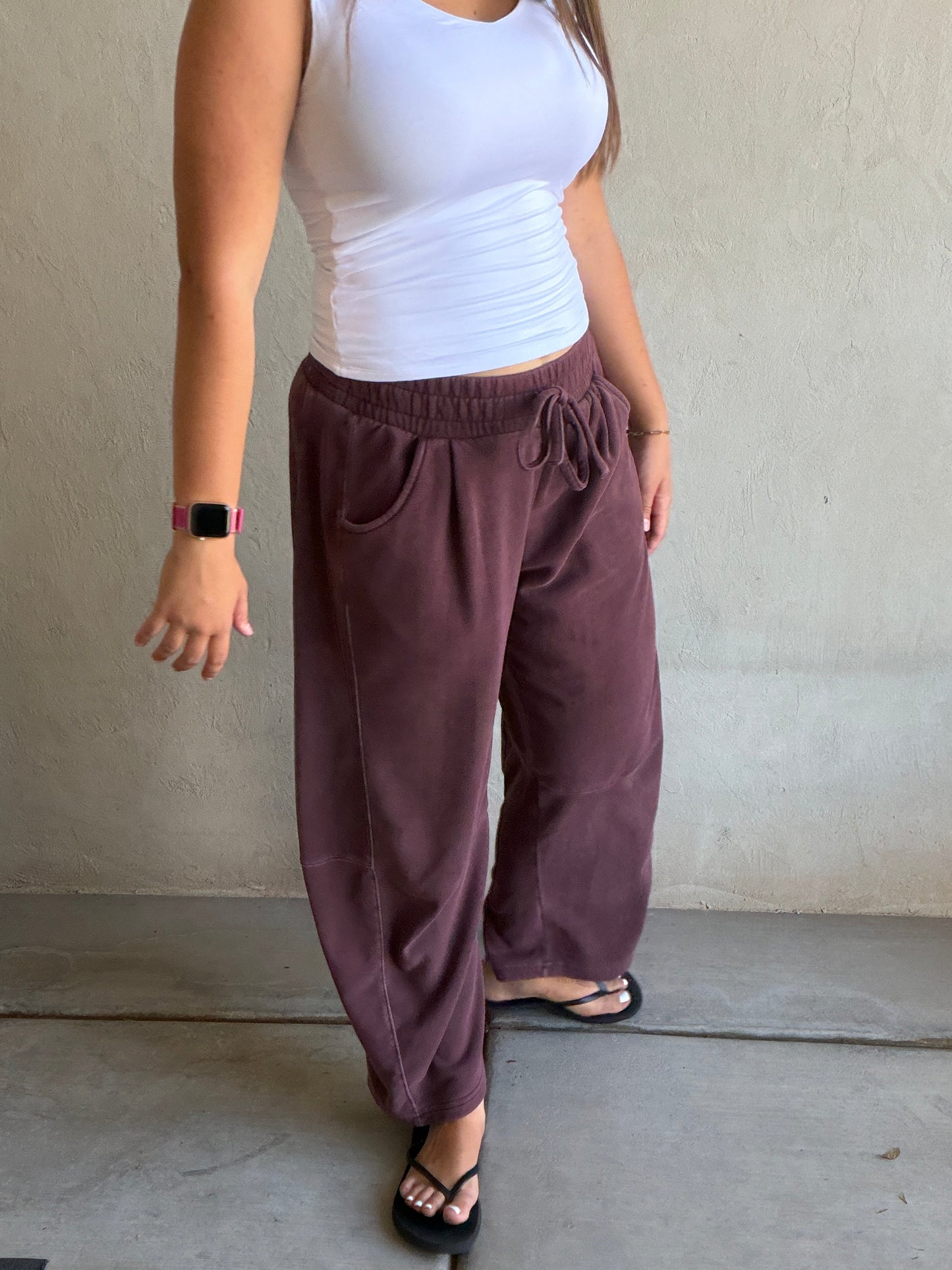 Barrel Sweatpants in Eggplant