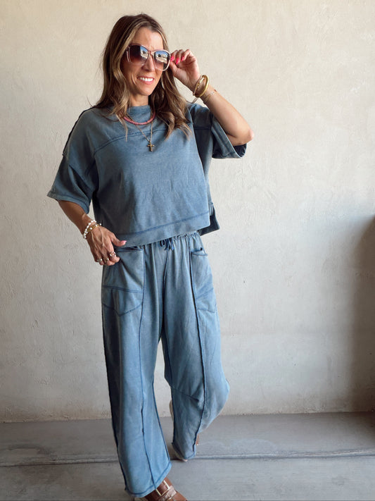 Clara Set in Slate Blue