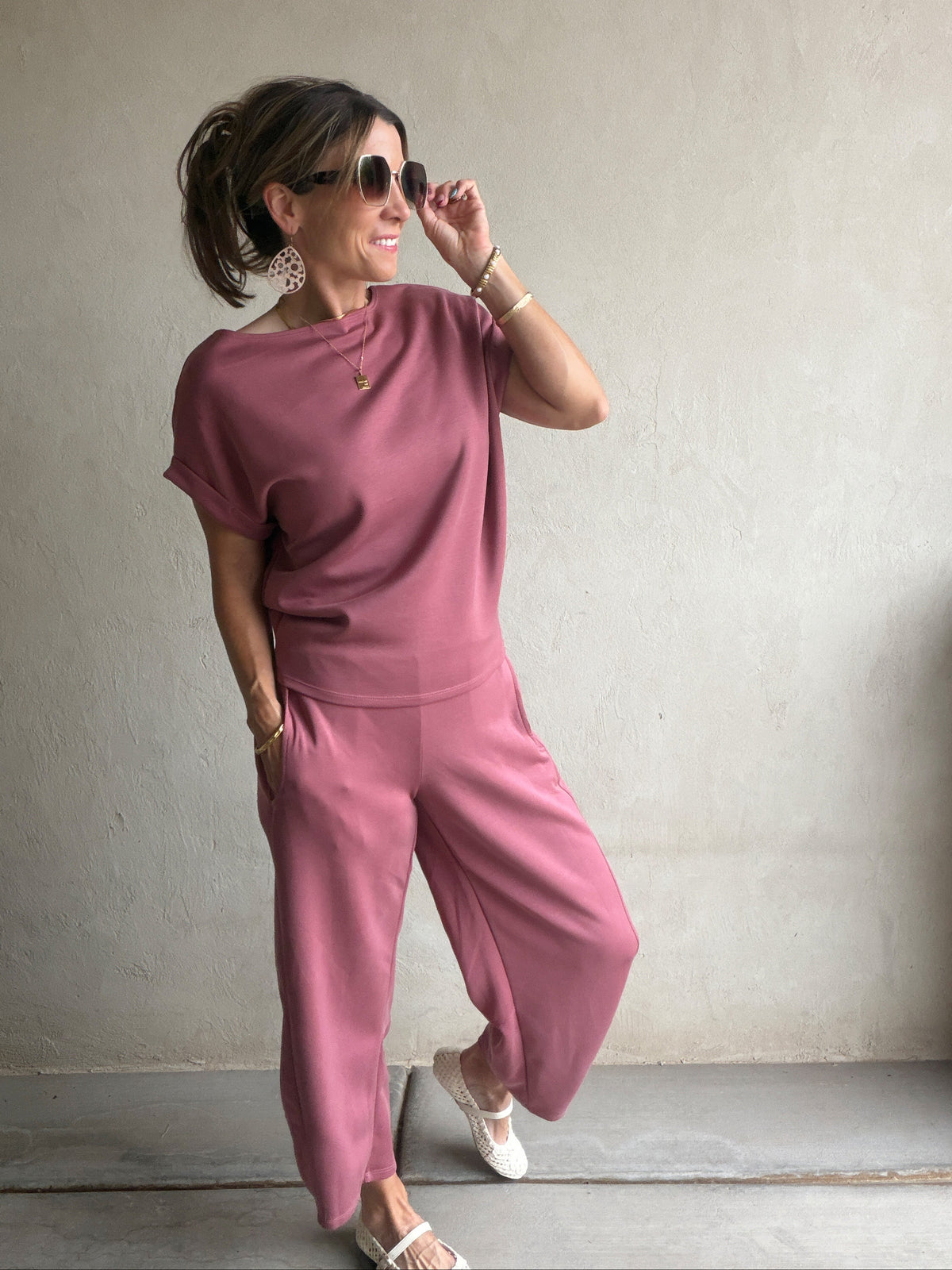 Keri Set in Dusty Rose