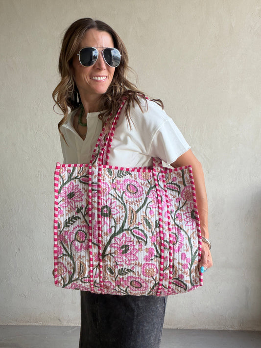 Mindee Quilted Bag - Pinky