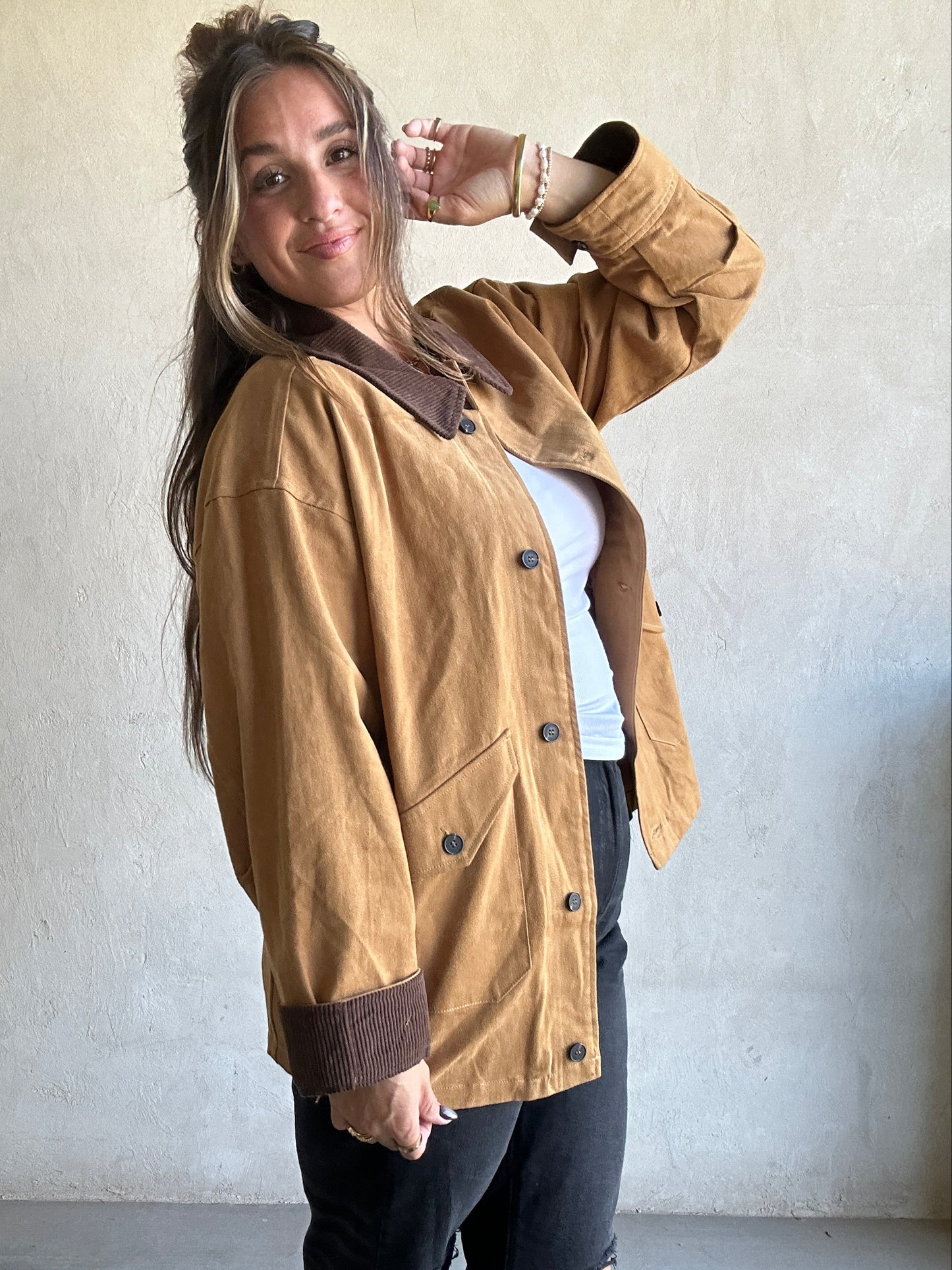 Barn Jacket in Dark Camel