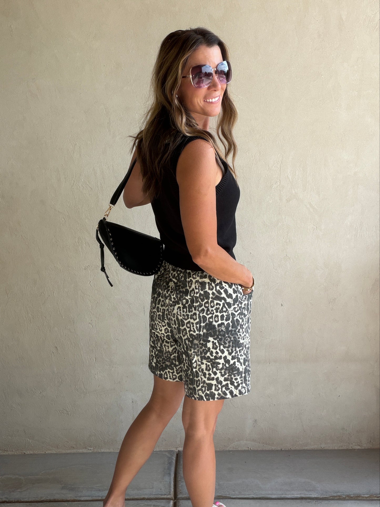 Leila Leopard Shorts