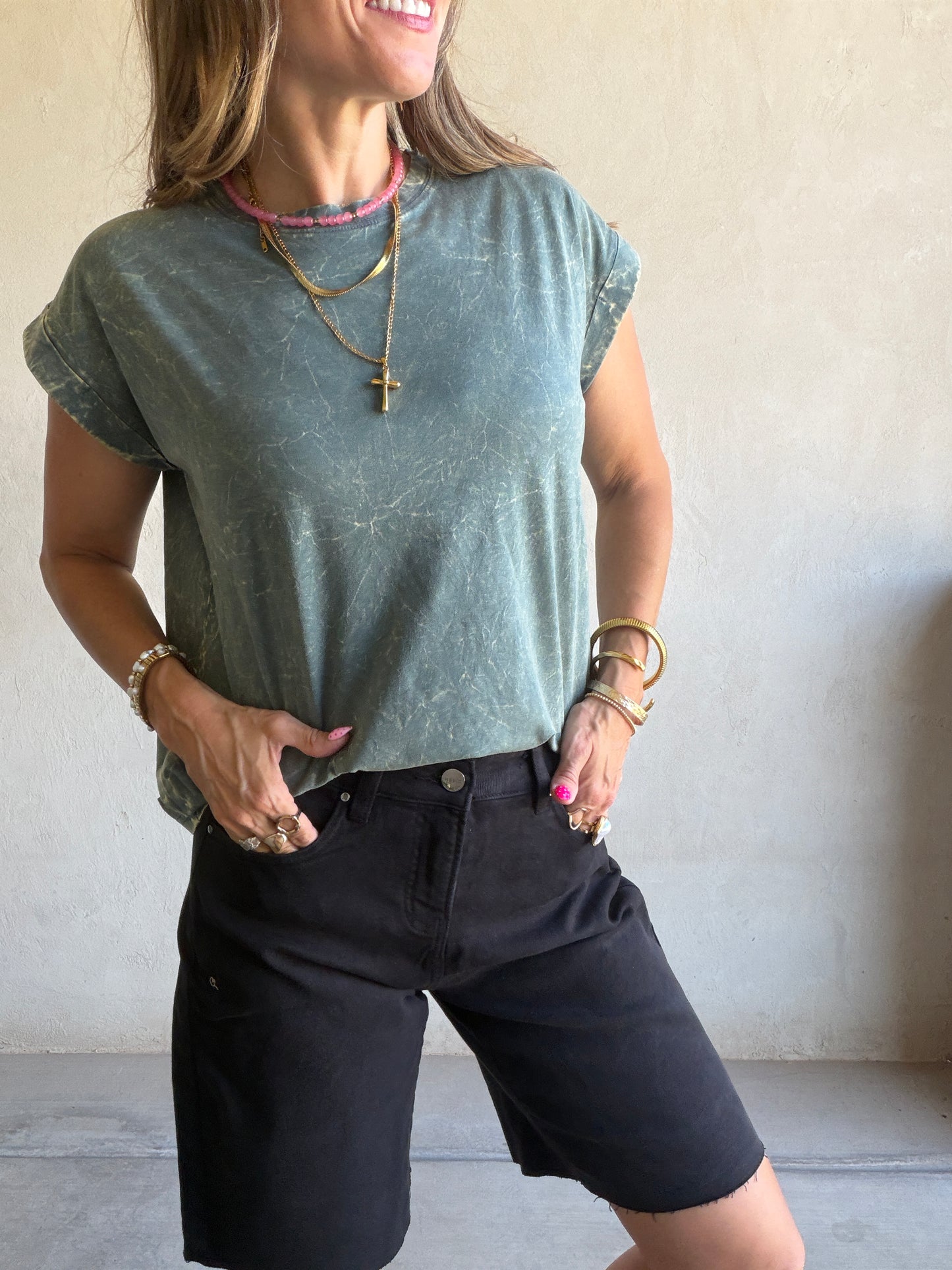 Charity Bermuda Shorts in Black