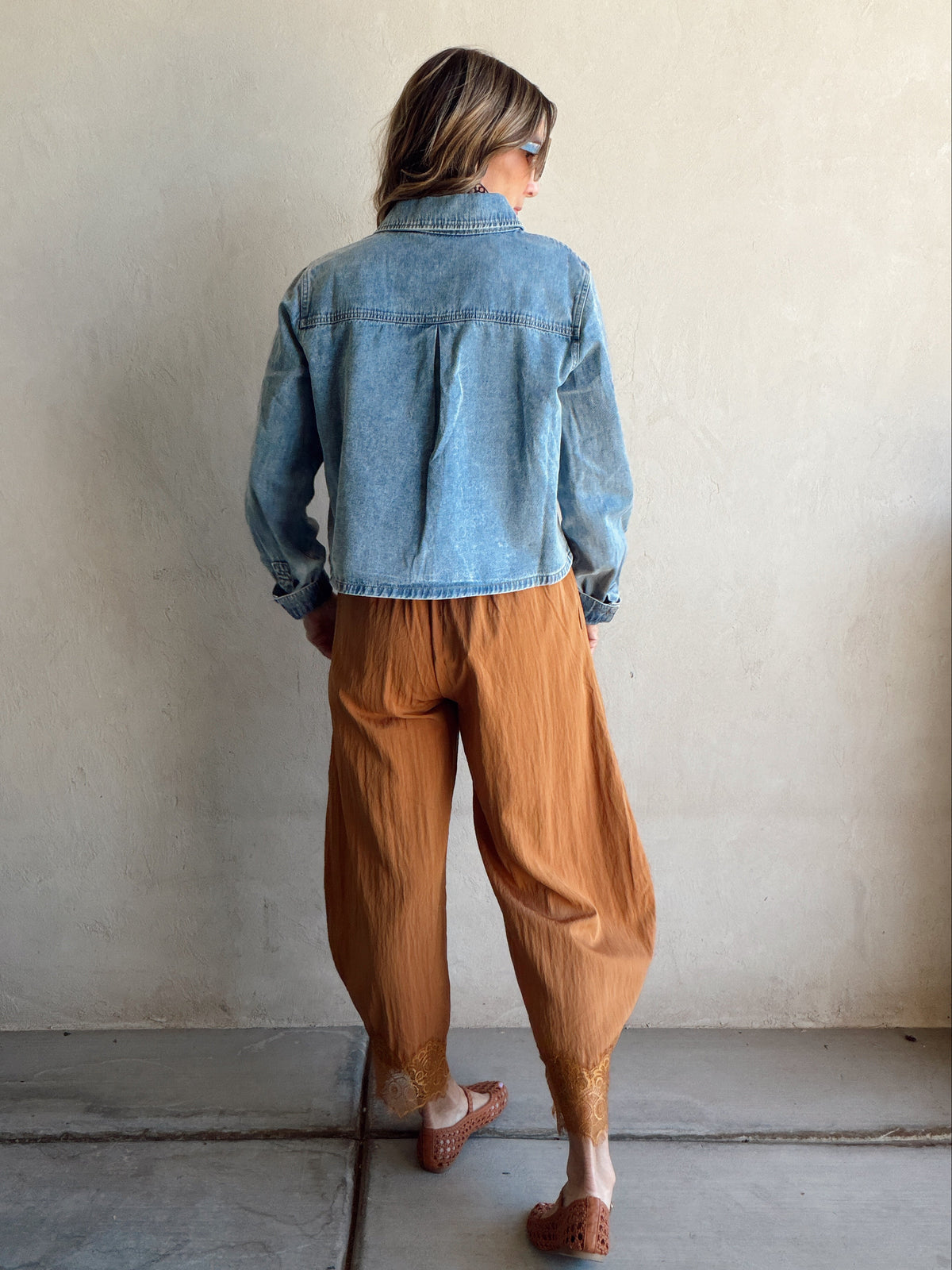 Trina Collared Denim Top