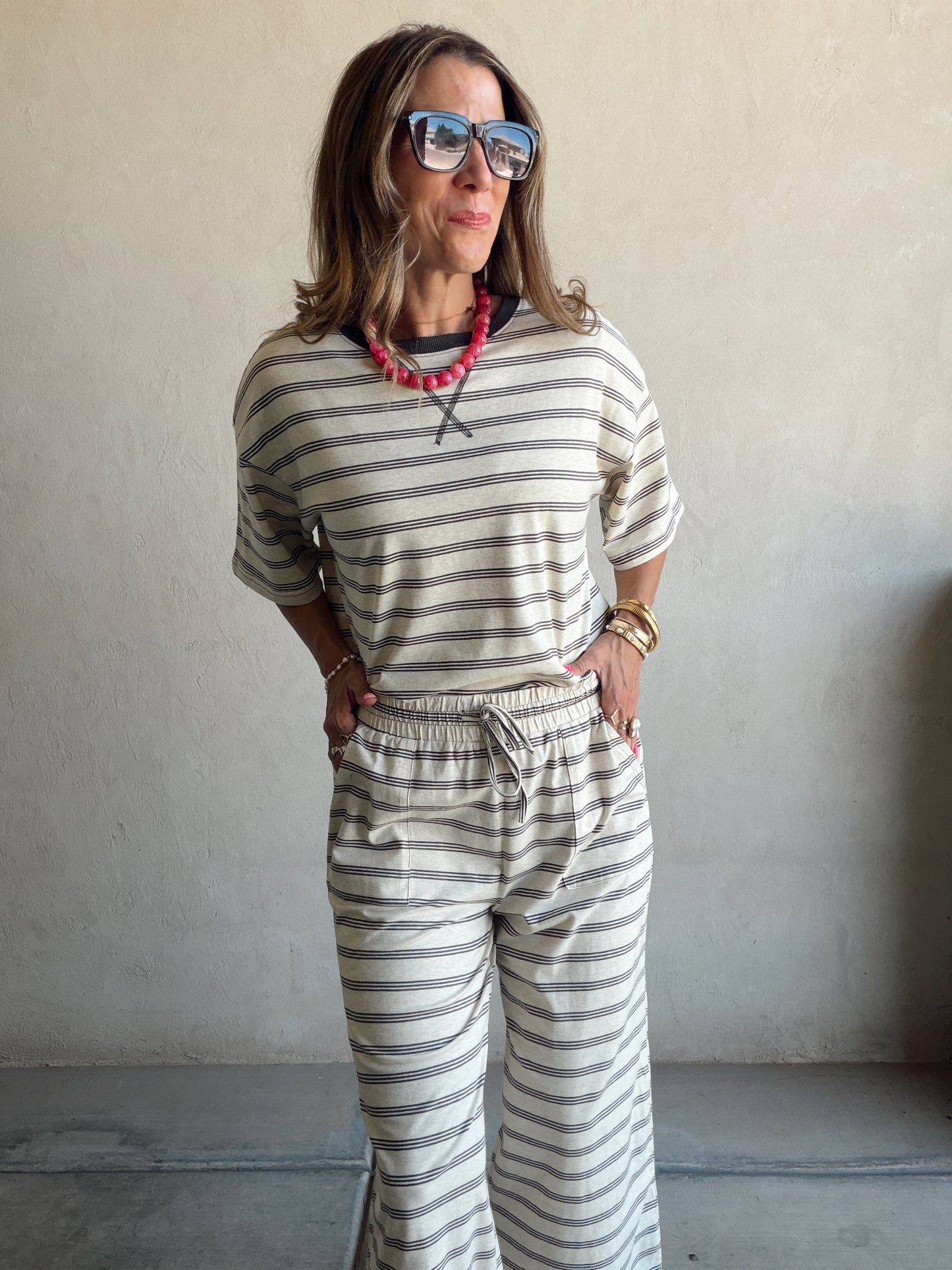 Josie Set in Oatmeal & Charcoal