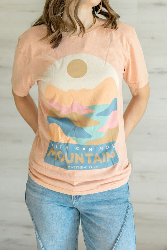 Faith Can Move Mountains Tee in Mineral Wash Rust