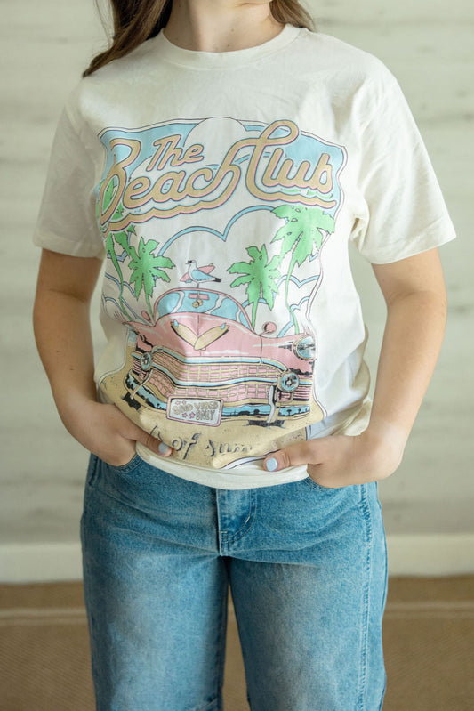 Beach Club Tee in Cream