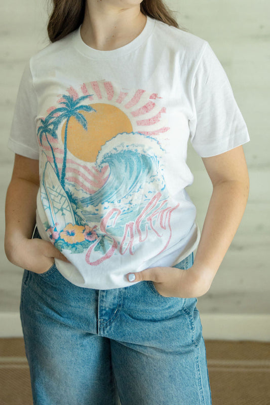 Summer Salty Tee in White