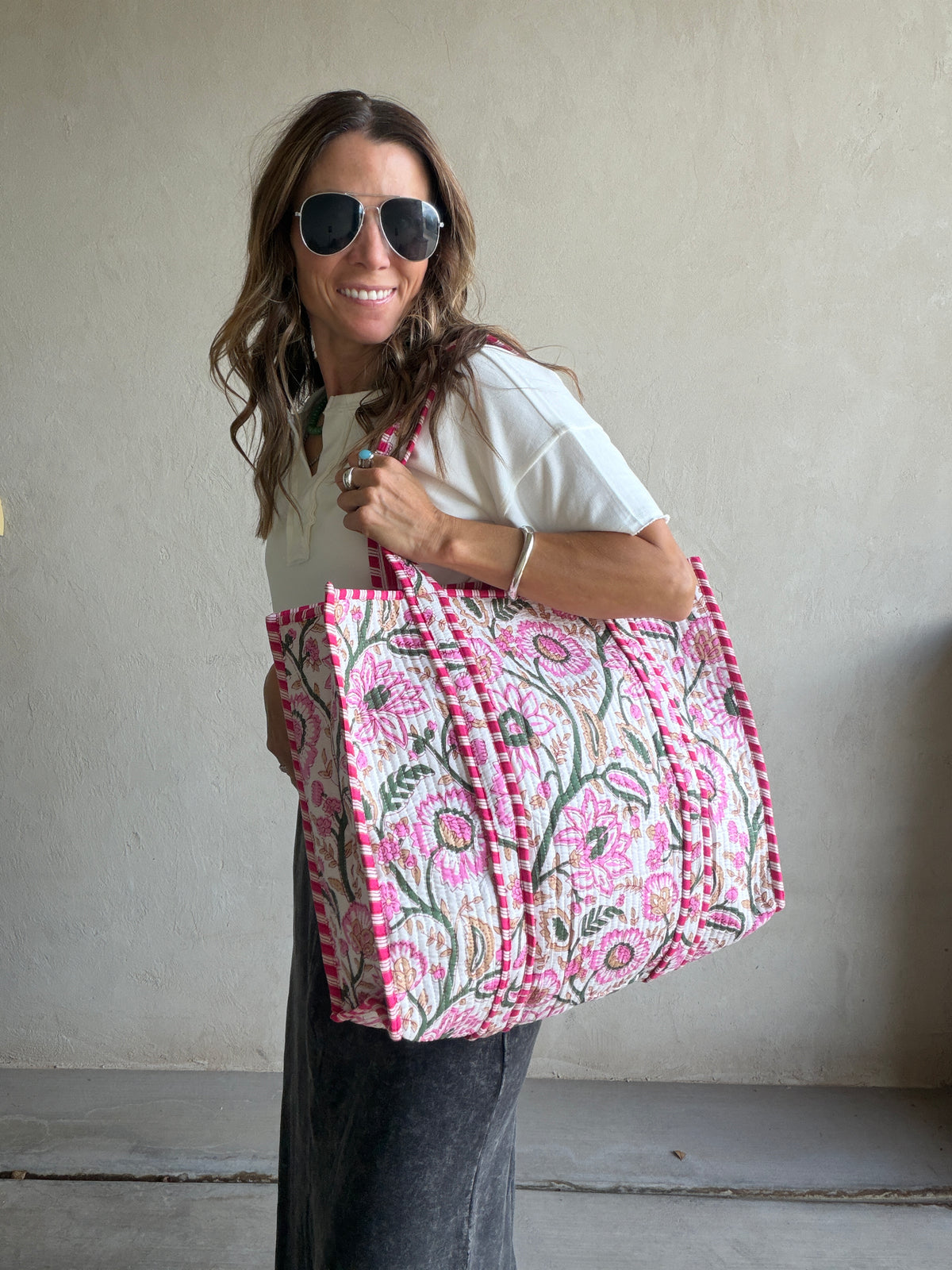 Mindee Quilted Bag - Pinky