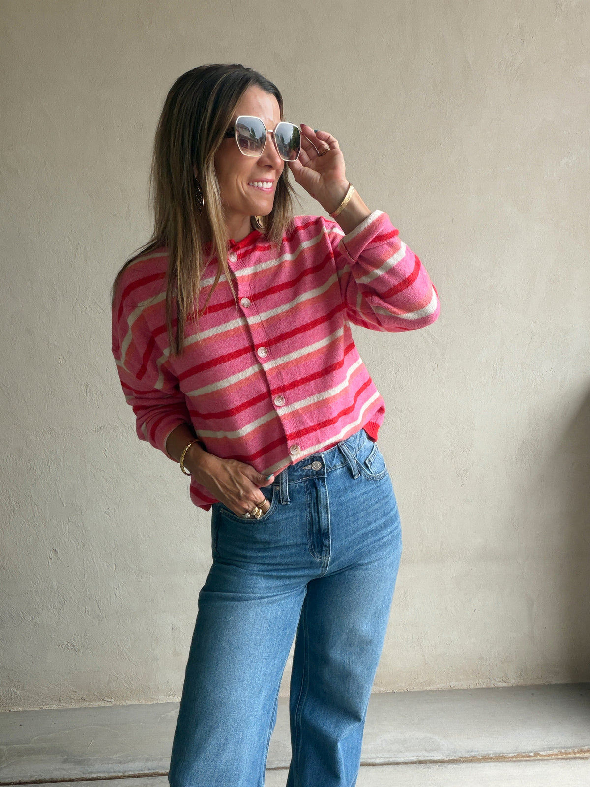Bridget Cardigan in Pink