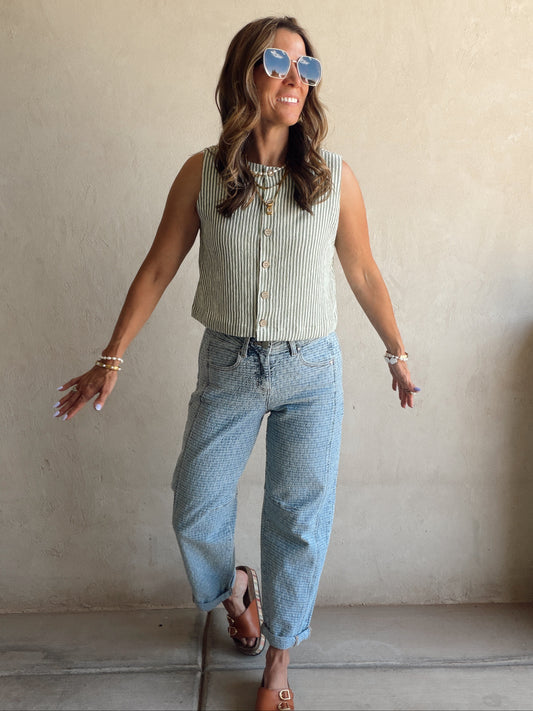 Lilly Light Wash Barrel Jeans