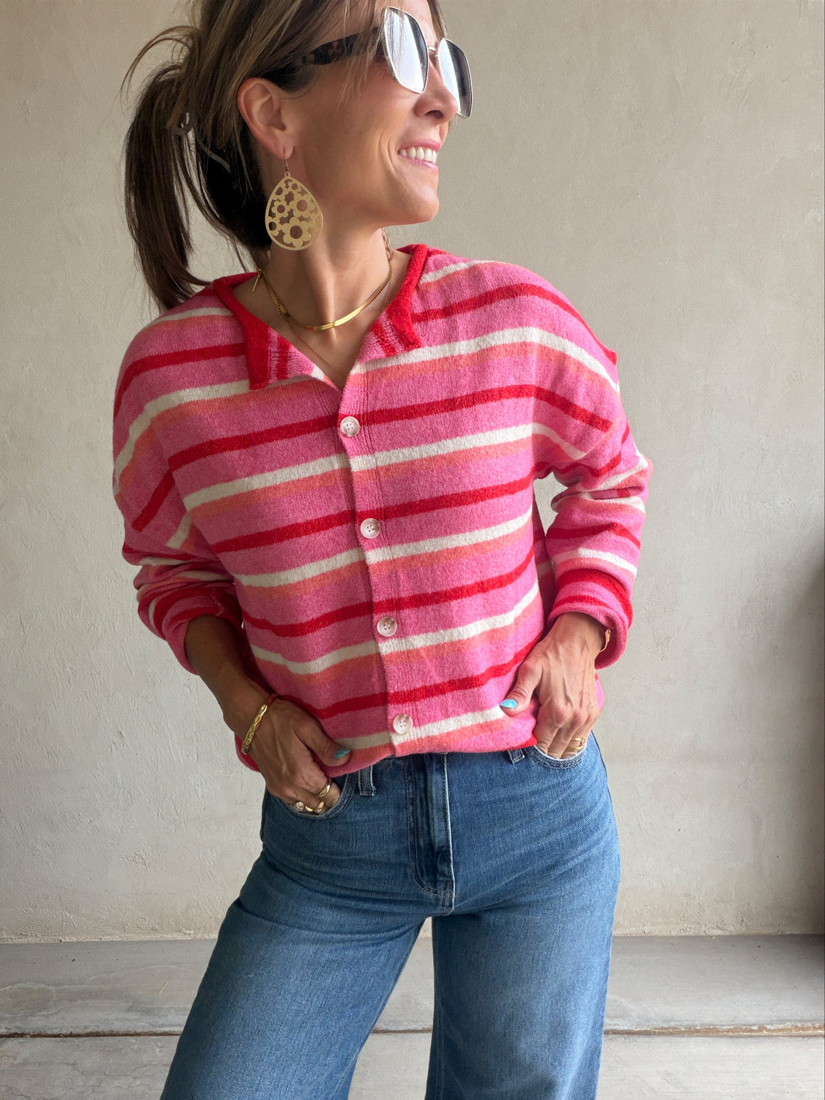 Bridget Cardigan in Pink