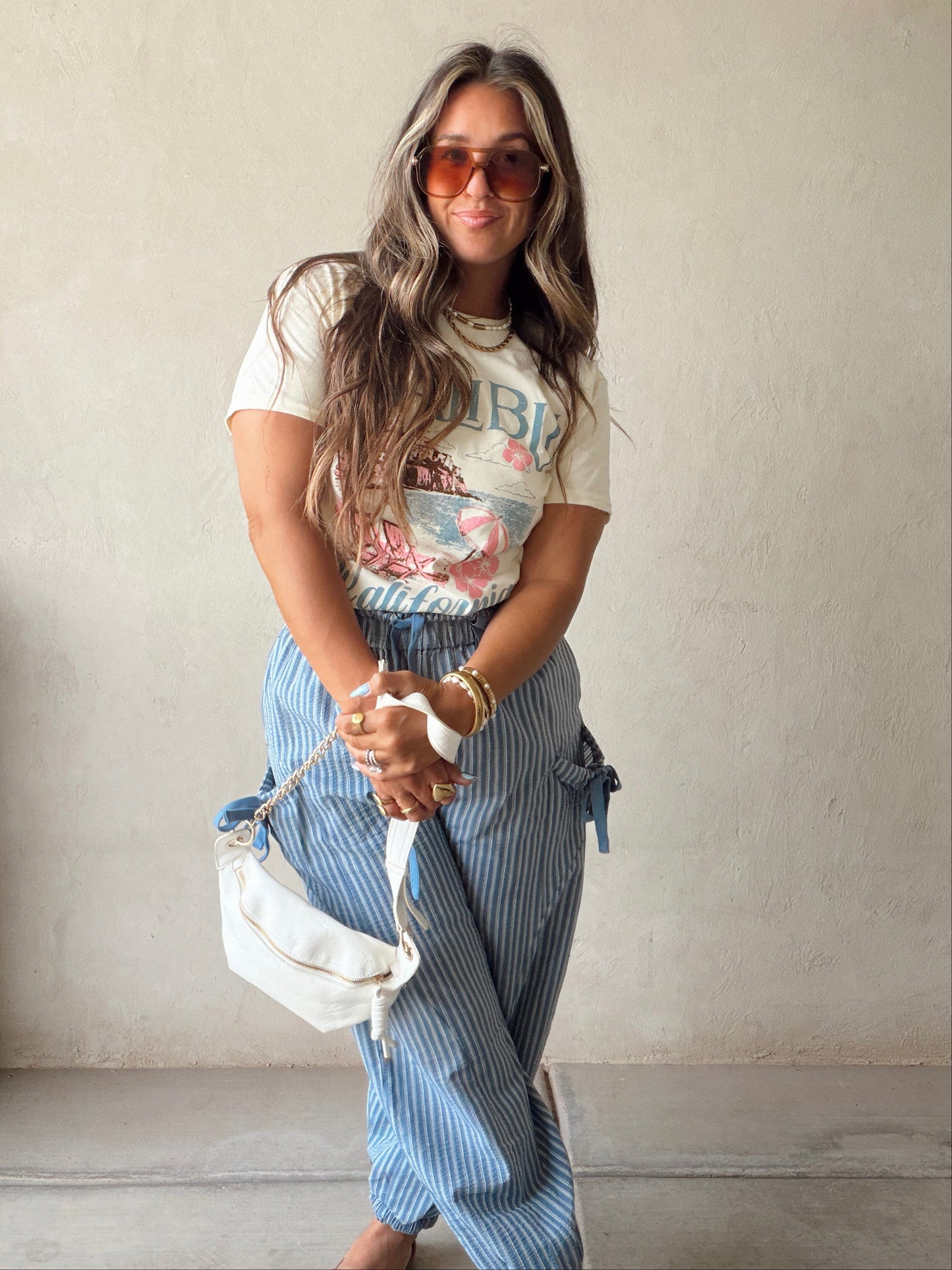 Anna Parachute Pants in Navy