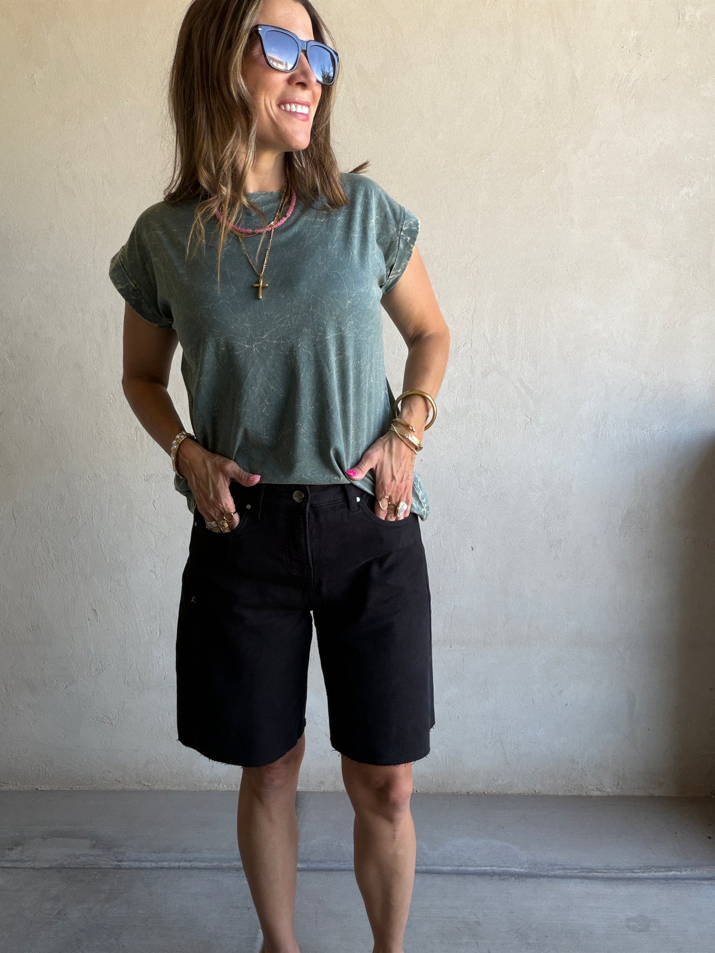 Charity Bermuda Shorts in Black