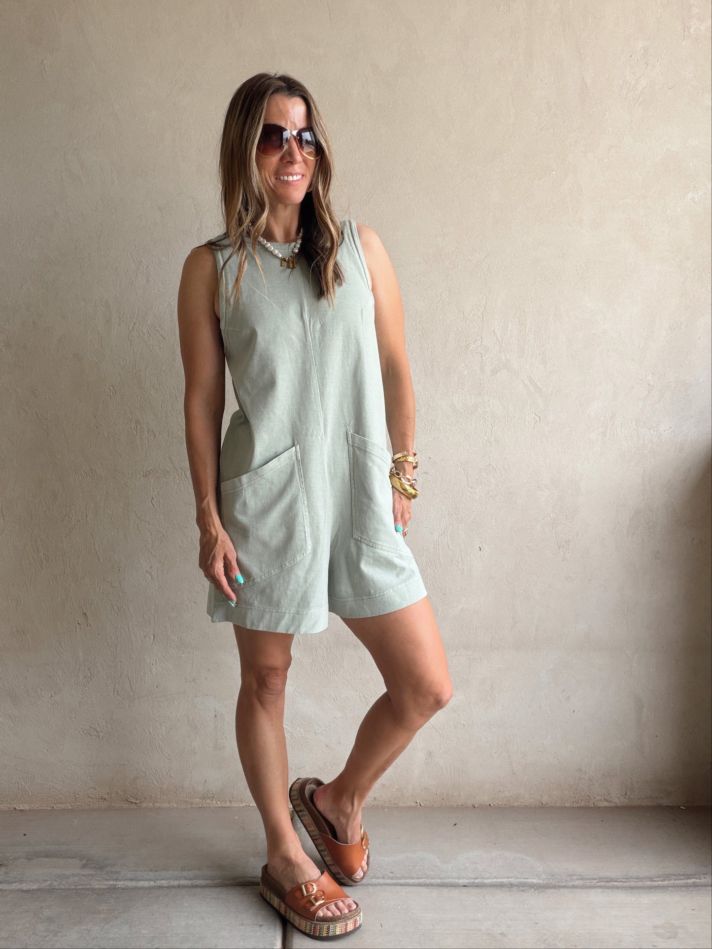 Lynae Romper in Sage