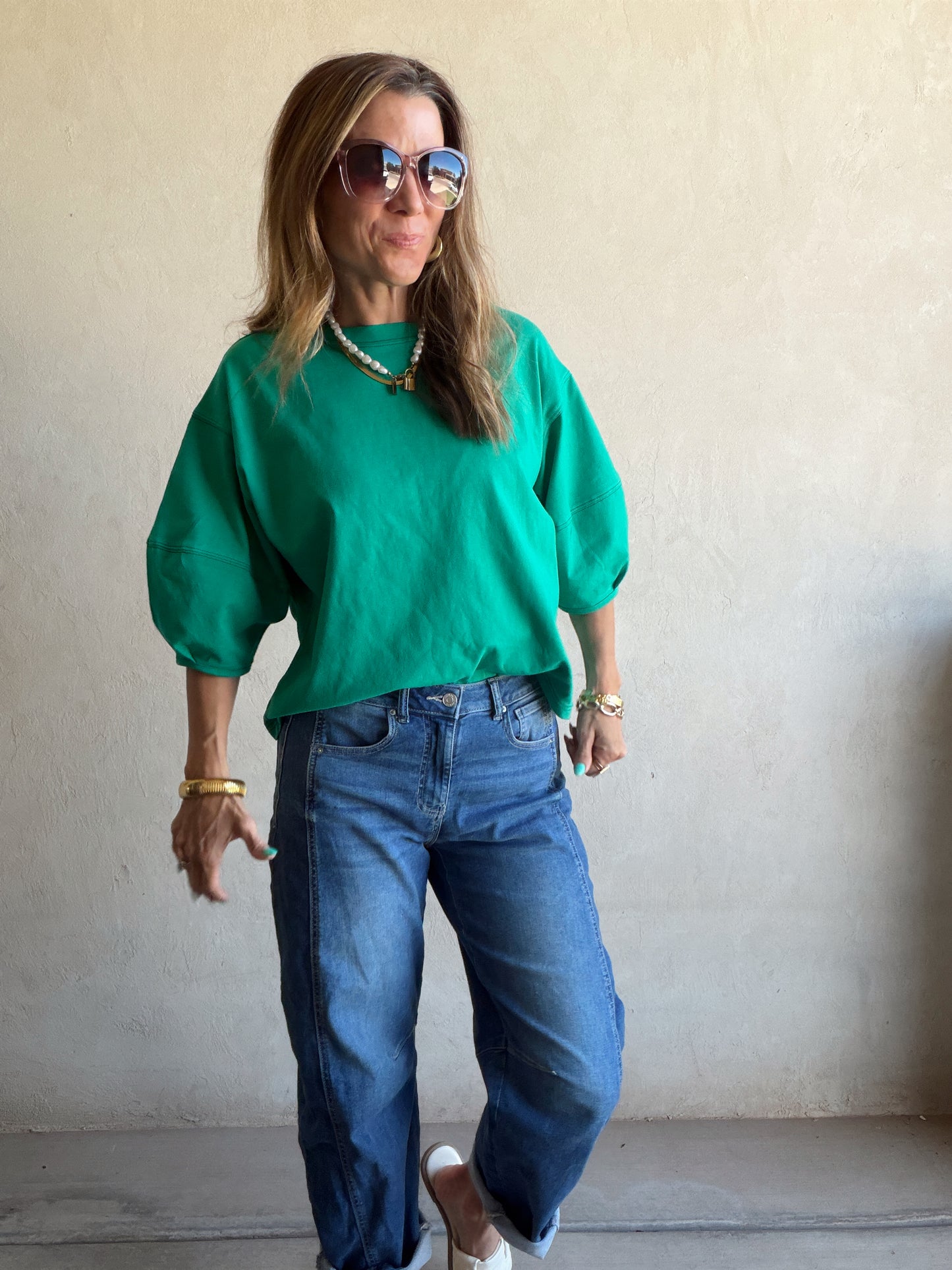 Jenelle Top in Kelly Green