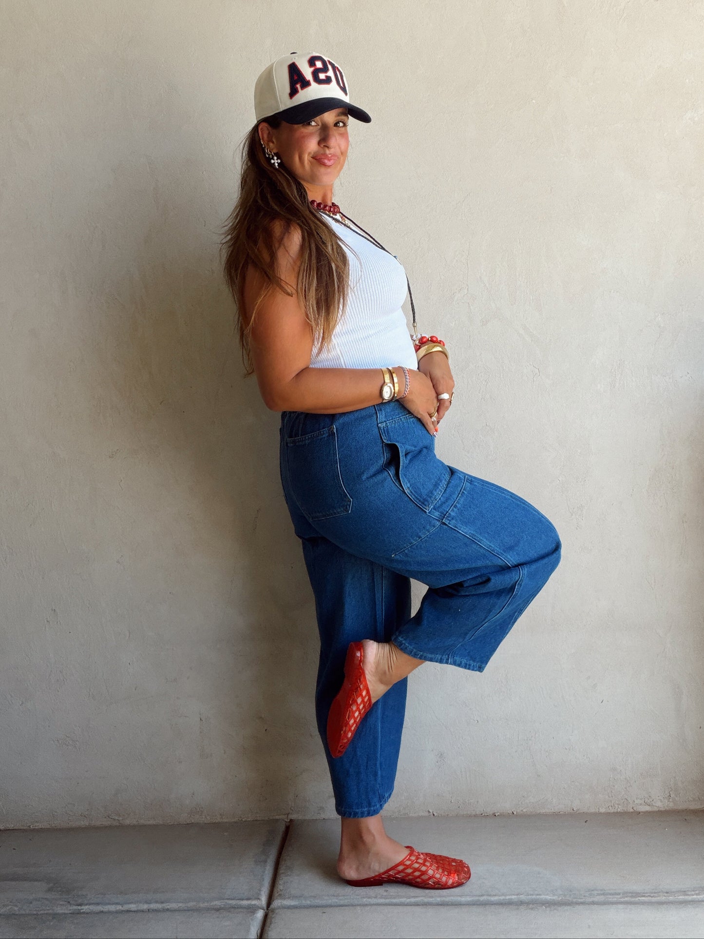 Kira Denim Pants in Dark Wash