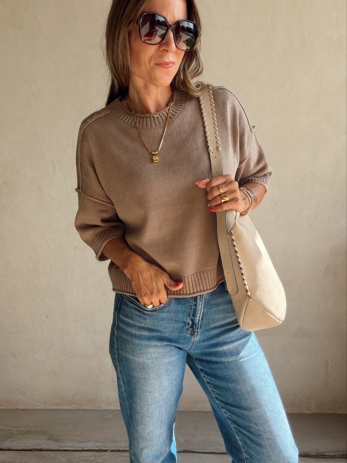Annie Sweater in Taupe