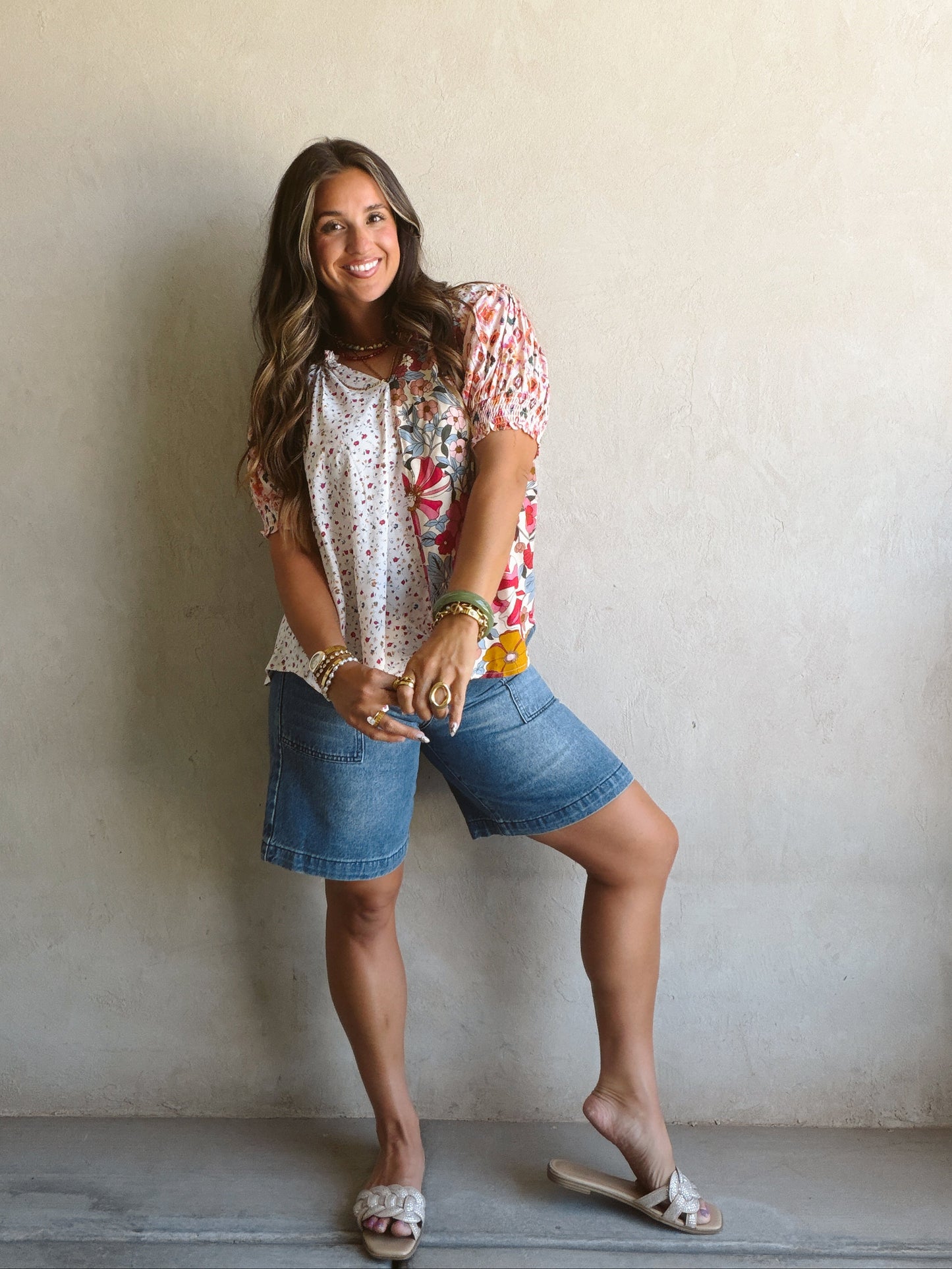 Finley Floral Top in Multi