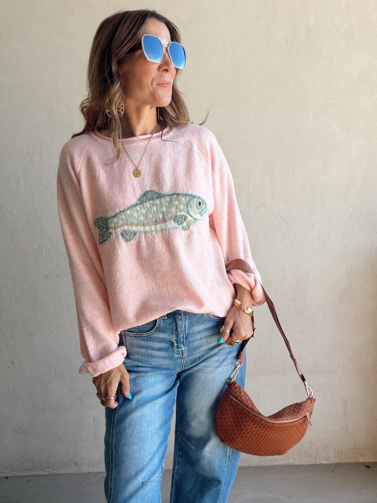 Tina Trout Sweater in Pink