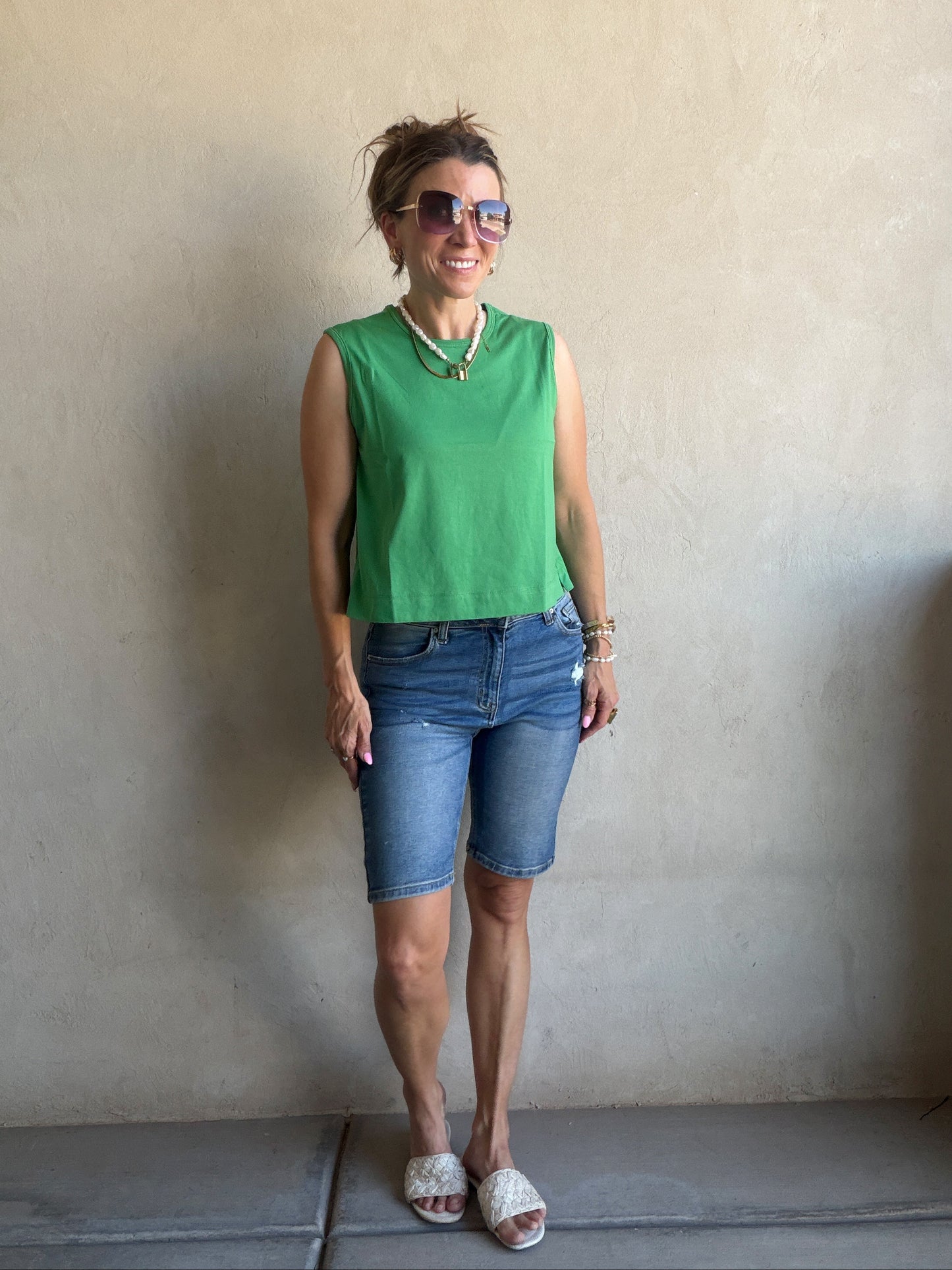 Melissa Tank in Kelly Green