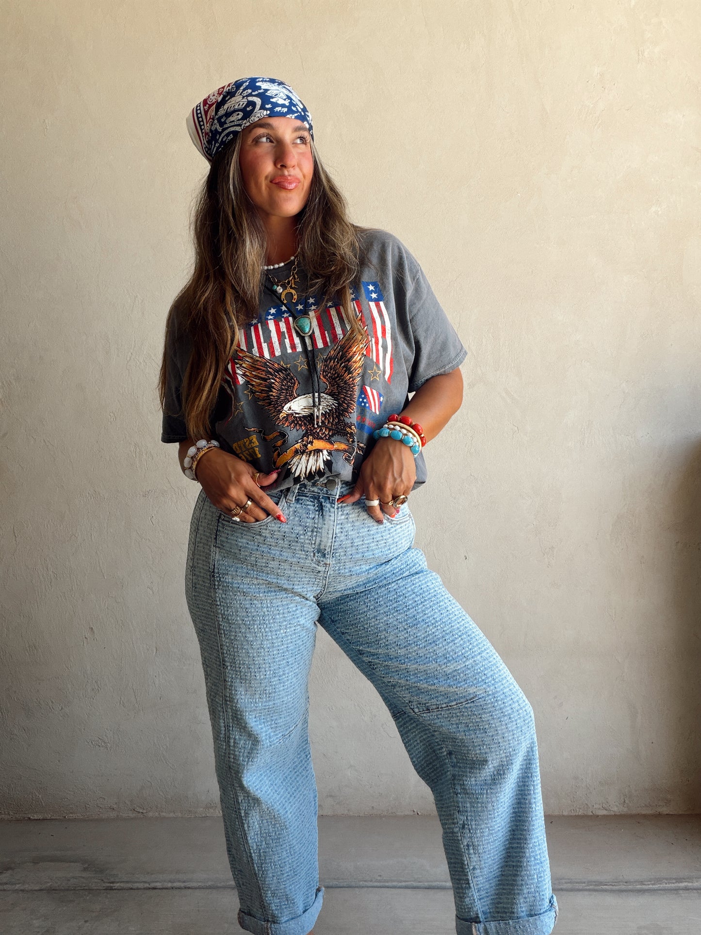 Lilly Light Wash Barrel Jeans