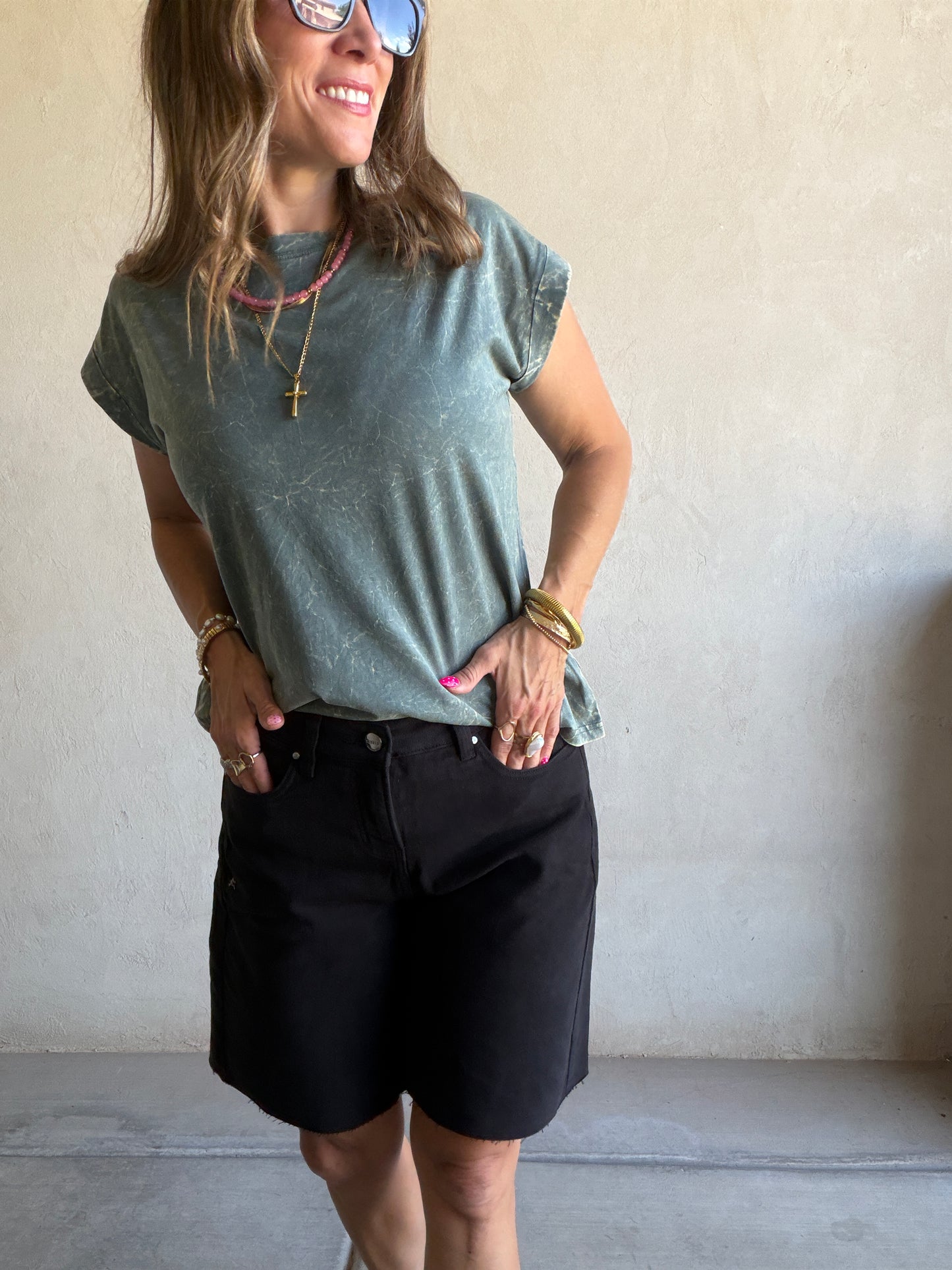 Charity Bermuda Shorts in Black