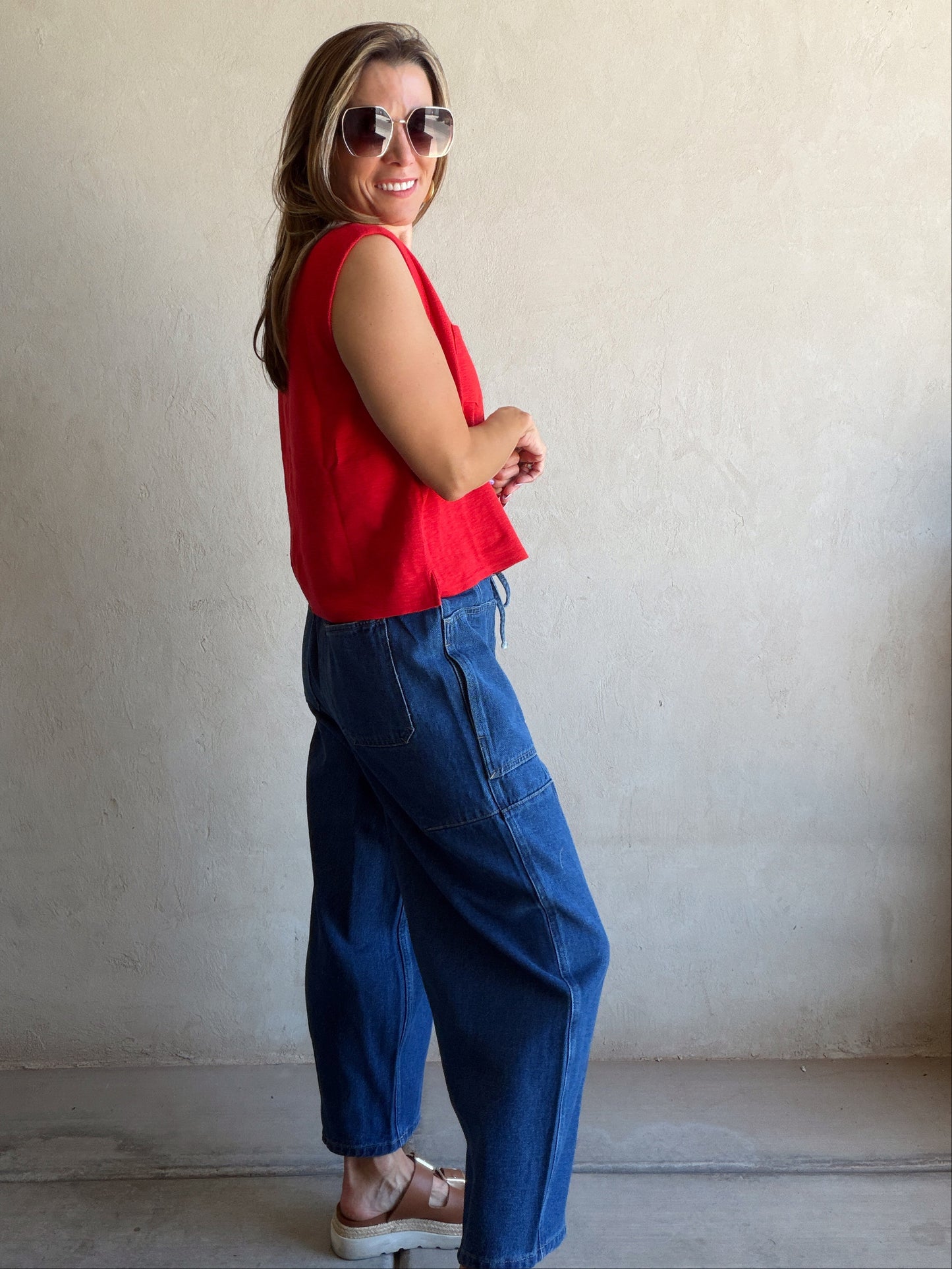 Kira Denim Pants in Dark Wash