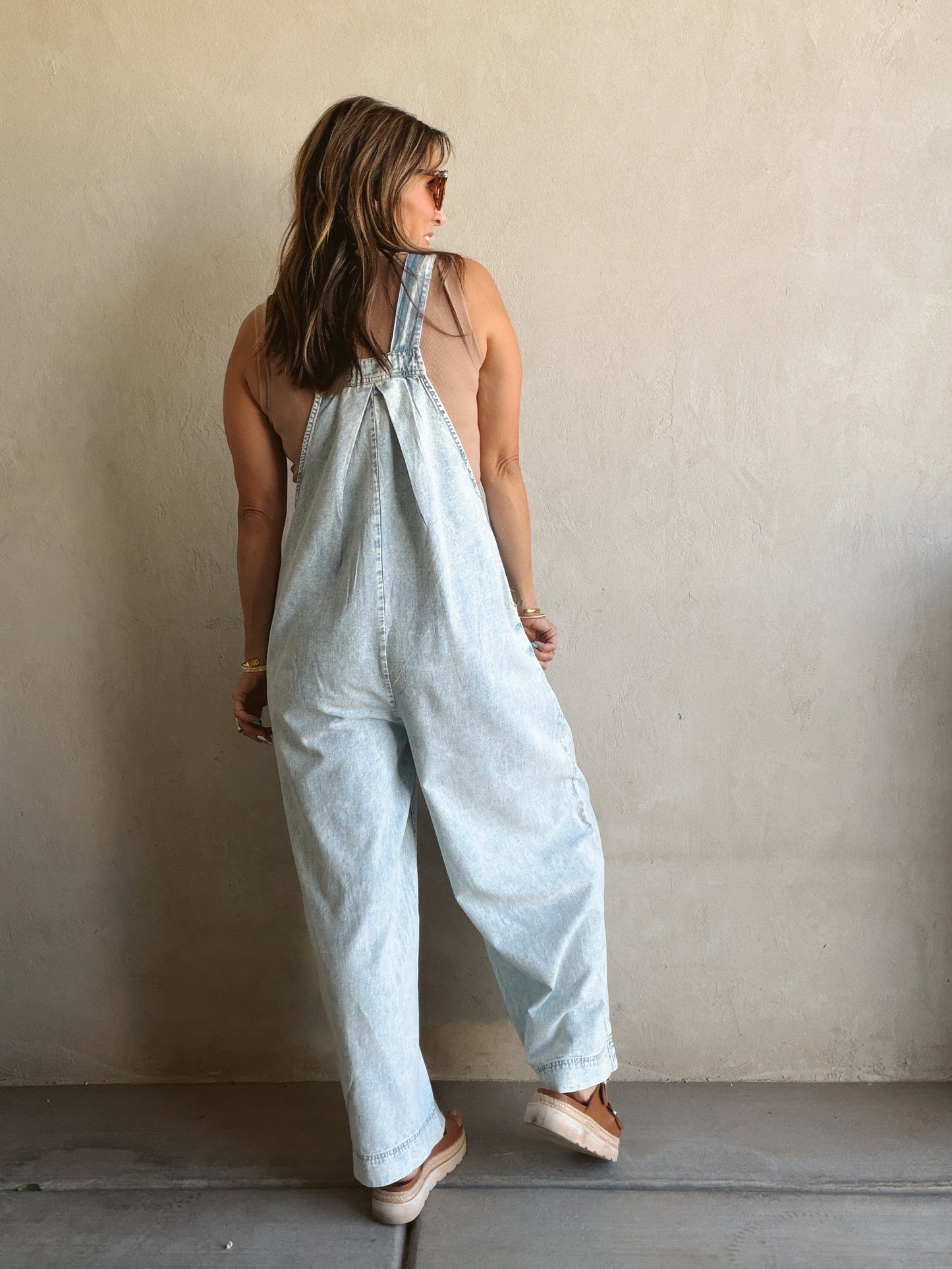 Jackie Overalls in Light Wash