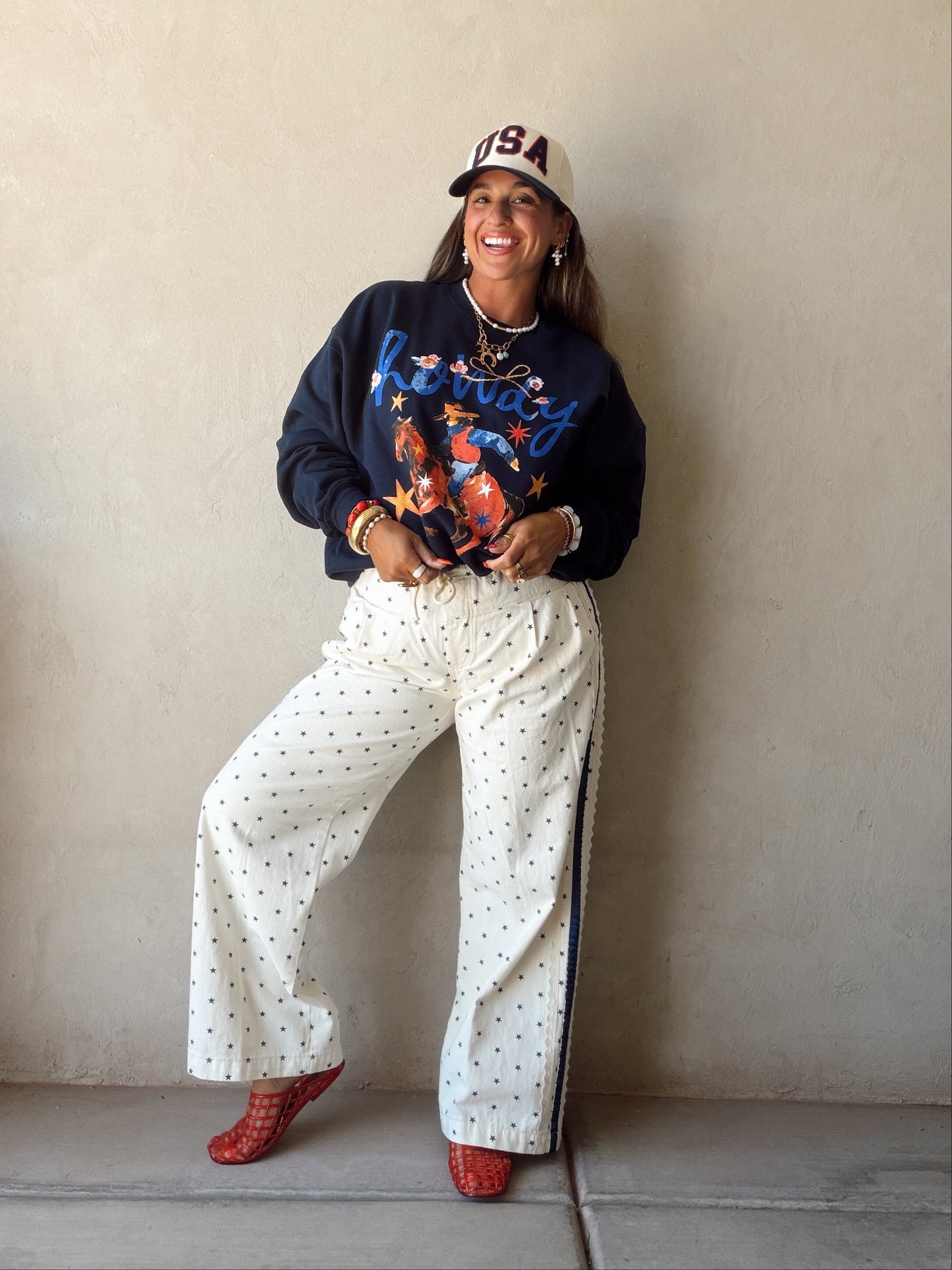 Howdy Sweatshirt in Navy