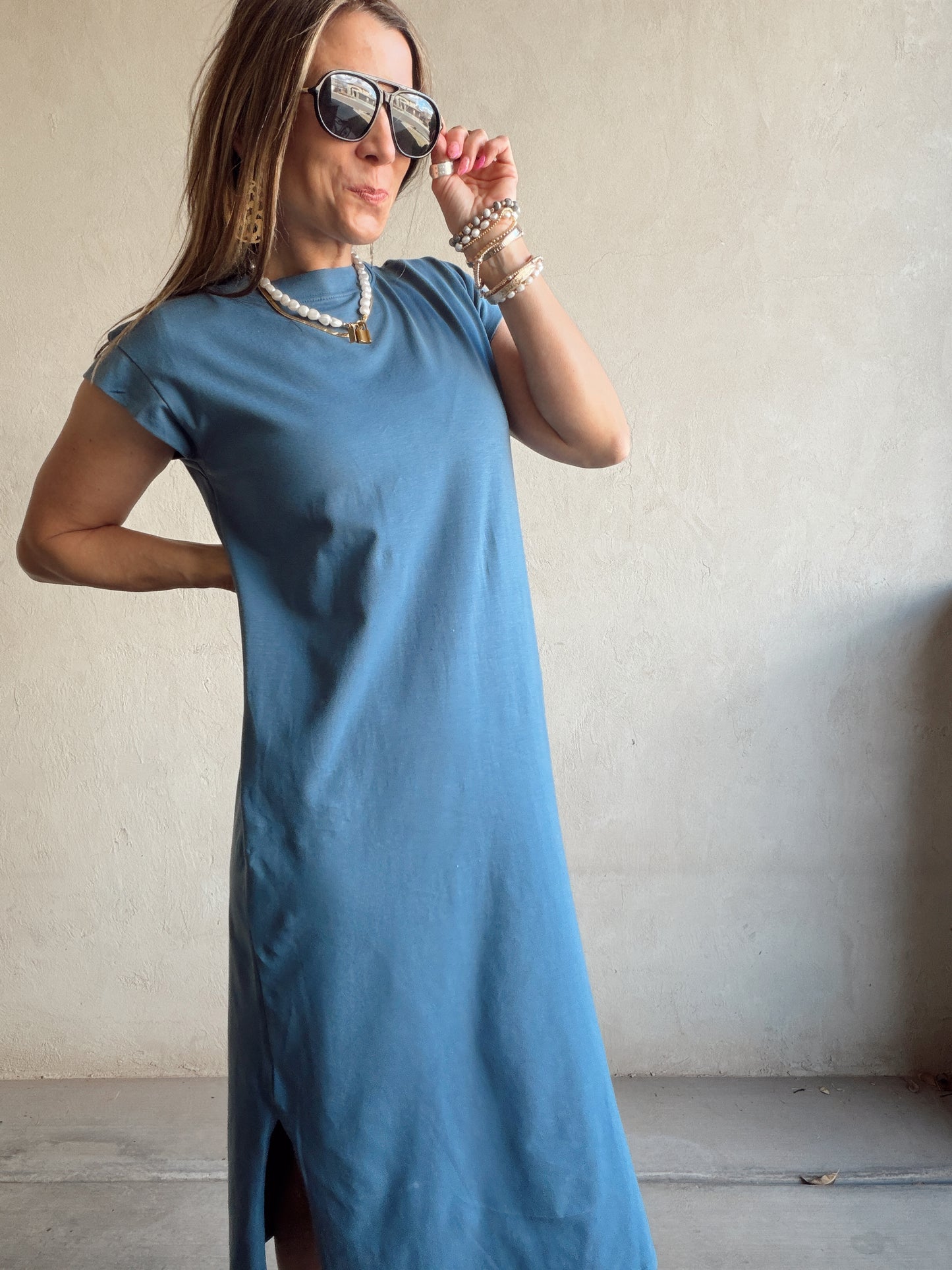 Mindi Dress in Blue