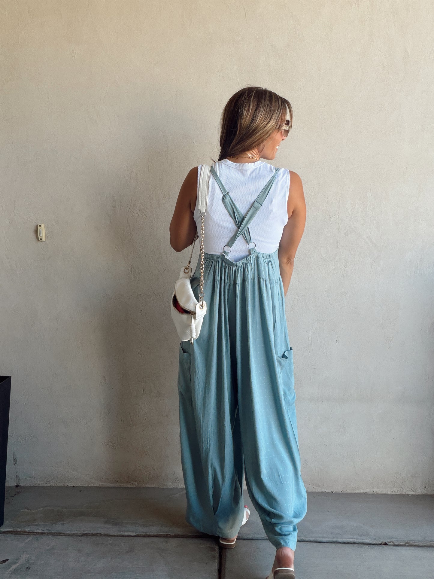 Millie Romper in Light Blue