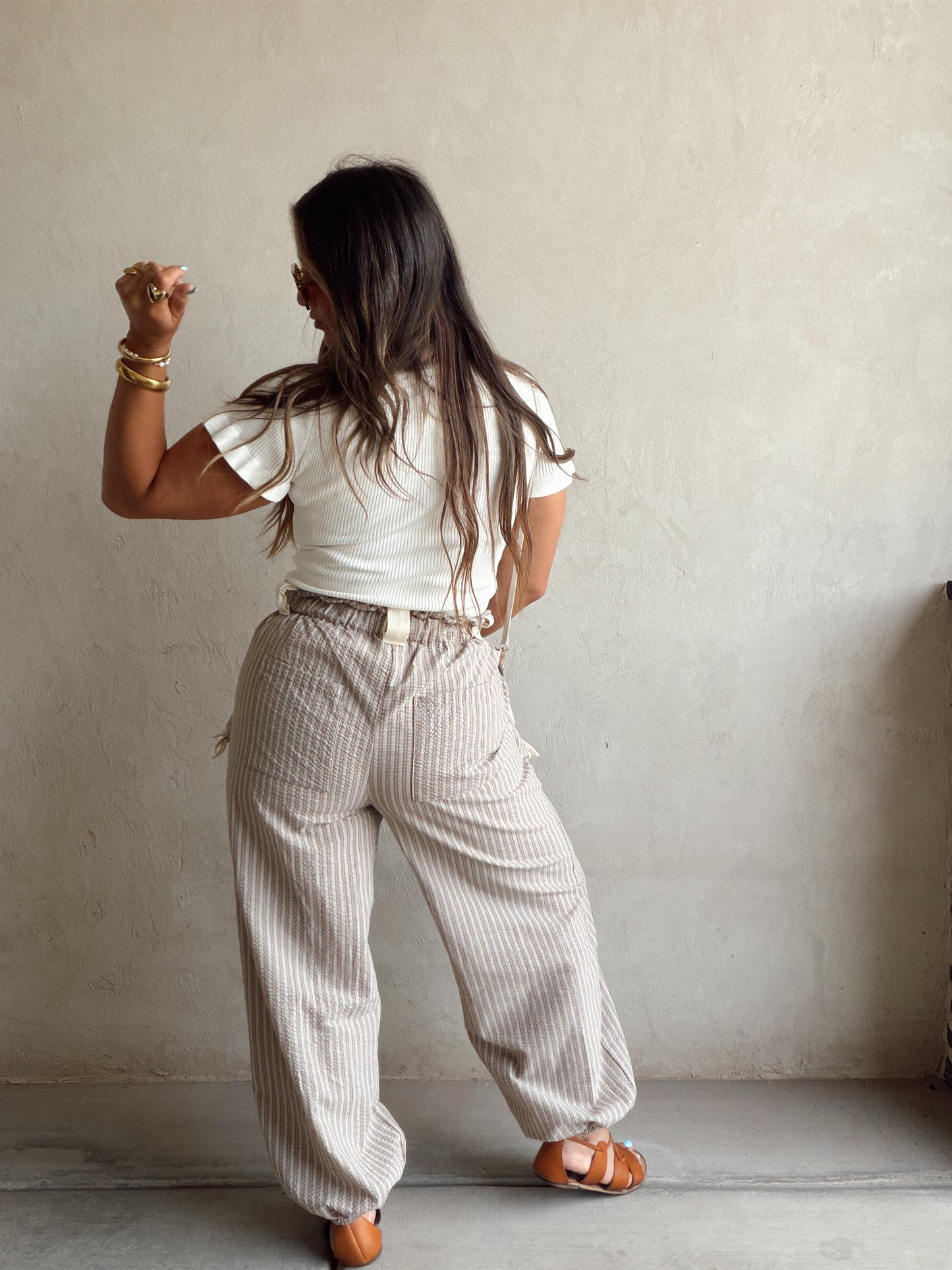 Anna Parachute Pants in Brown