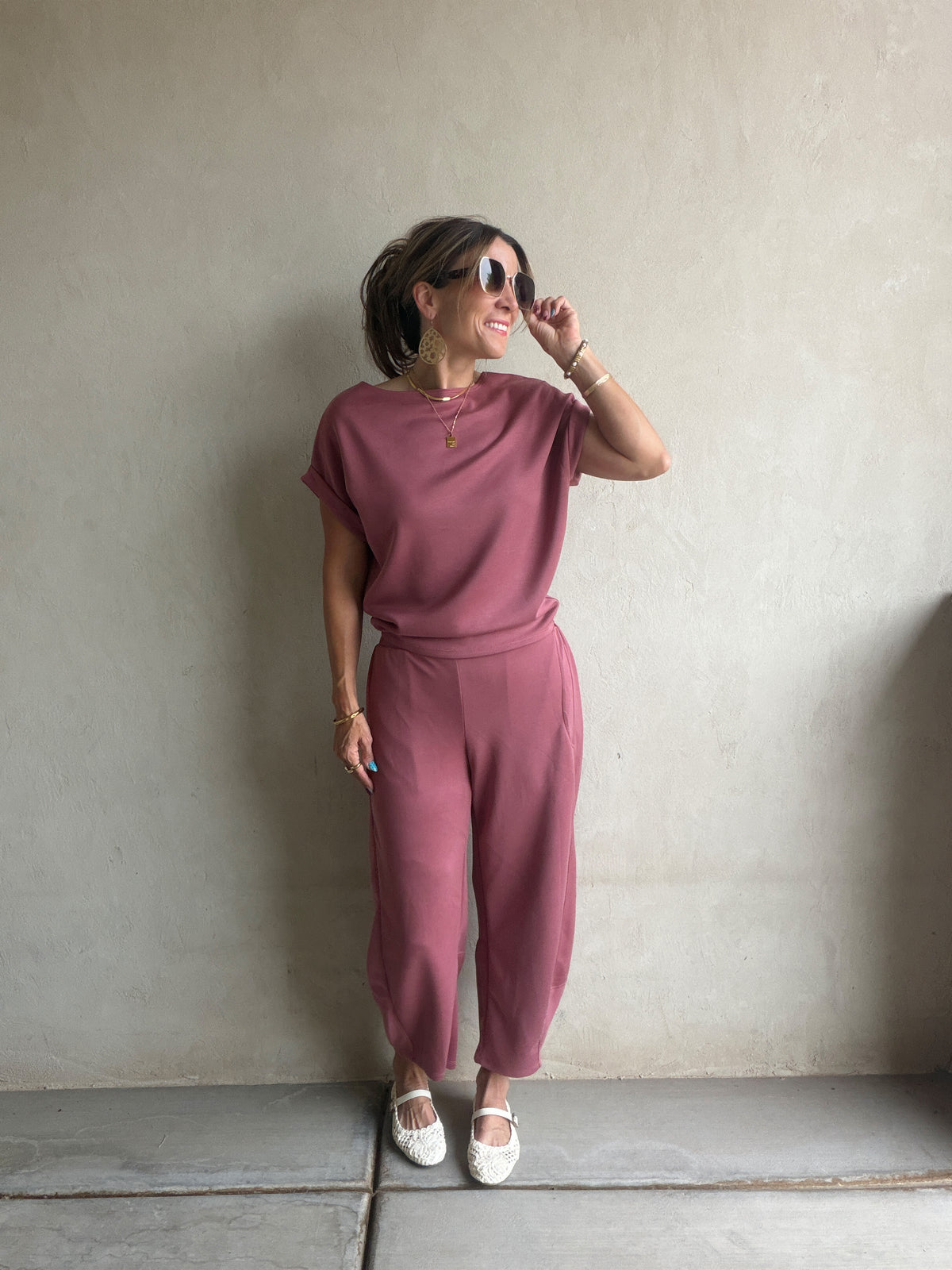 Keri Set in Dusty Rose