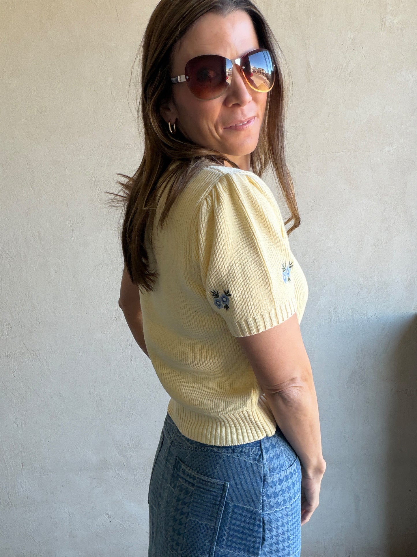 Nicoletta Patchwork Denim Skirt