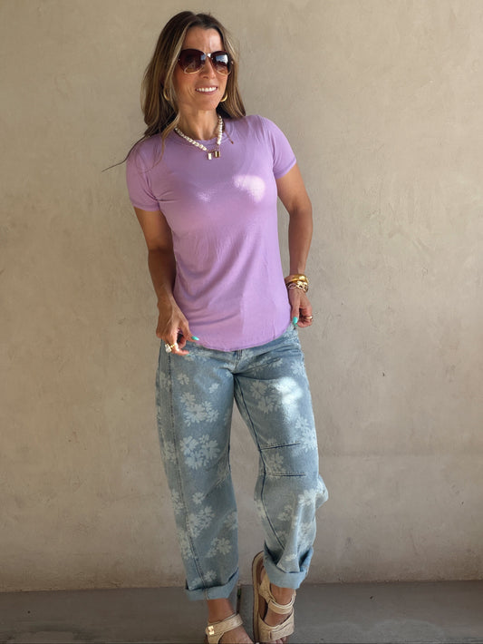 Sonny Ribbed Top in Purple