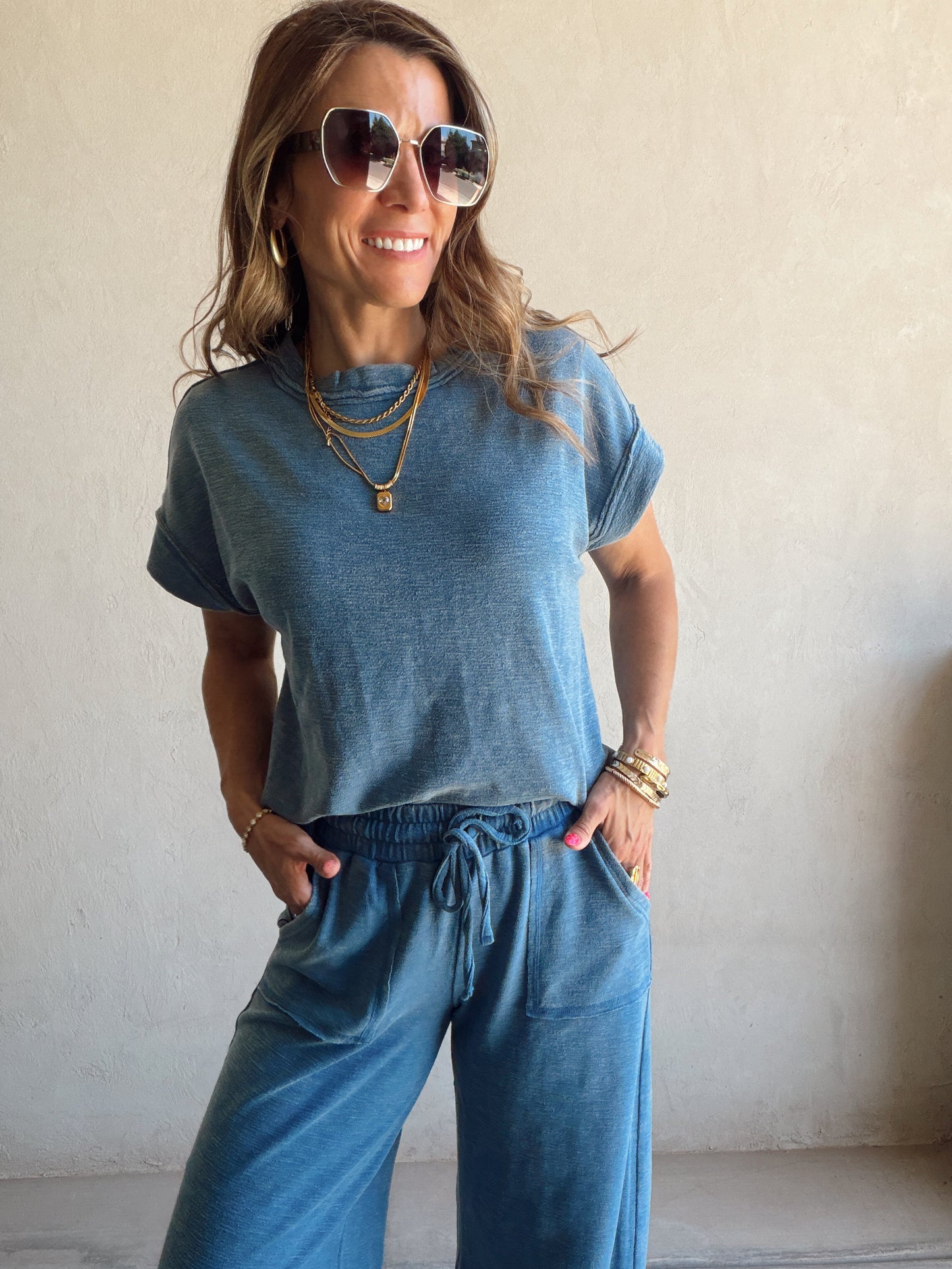 Vanessa Set in Denim Blue