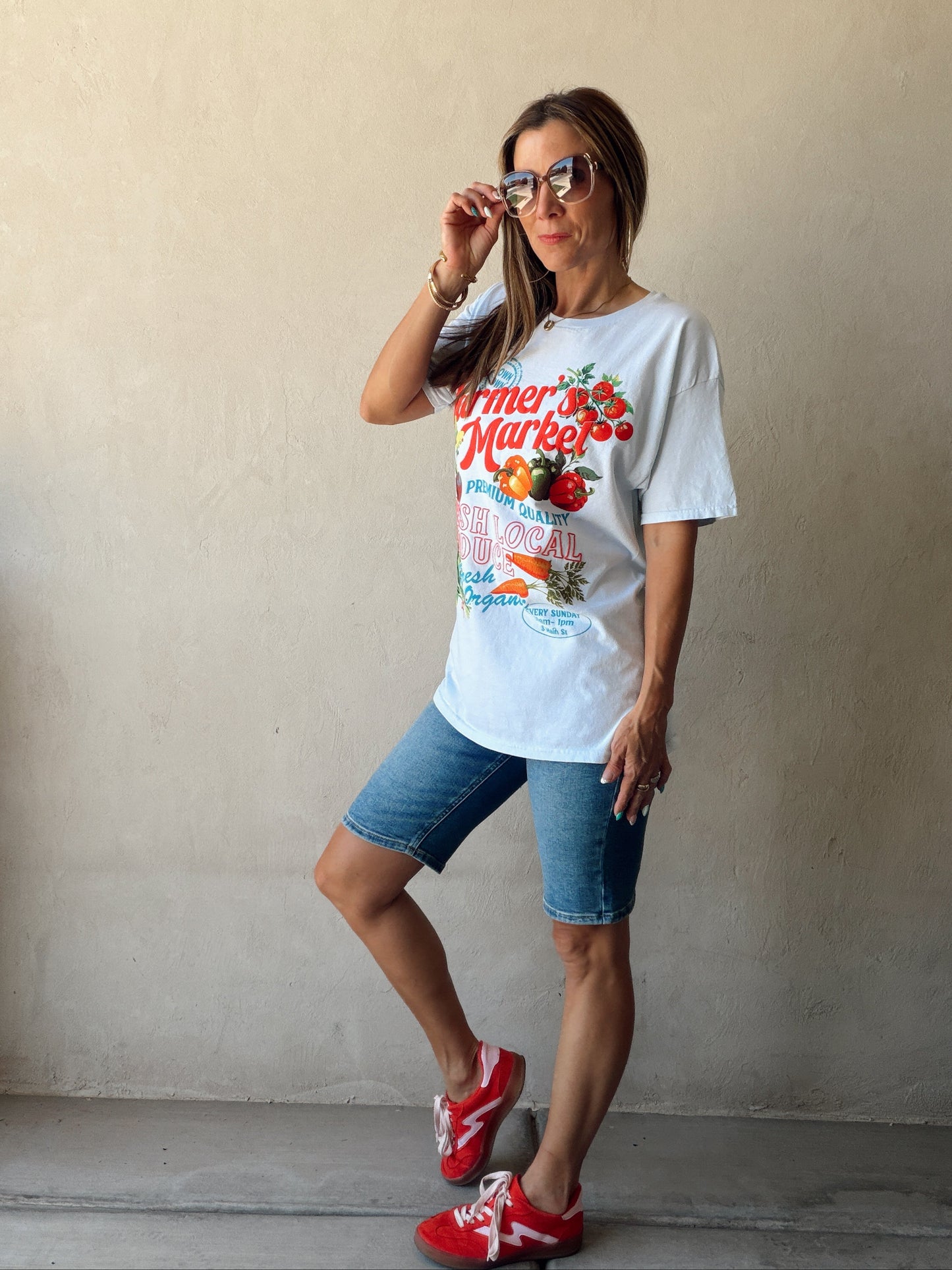 Farmer’s Market Tee in Sky Blue
