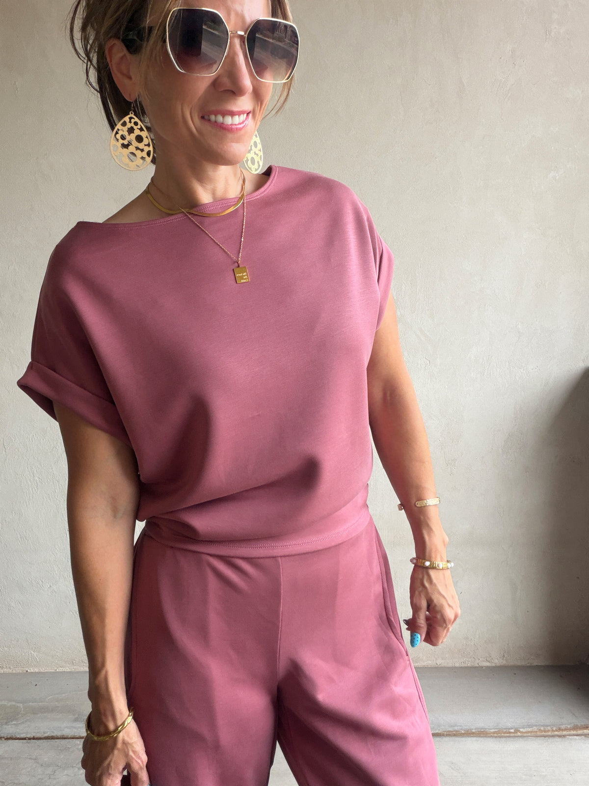 Keri Set in Dusty Rose