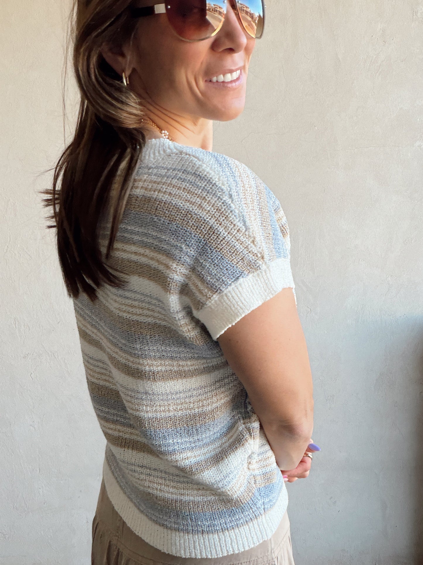 Bridget Striped Knitted Top