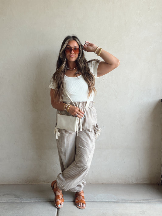 Anna Parachute Pants in Brown