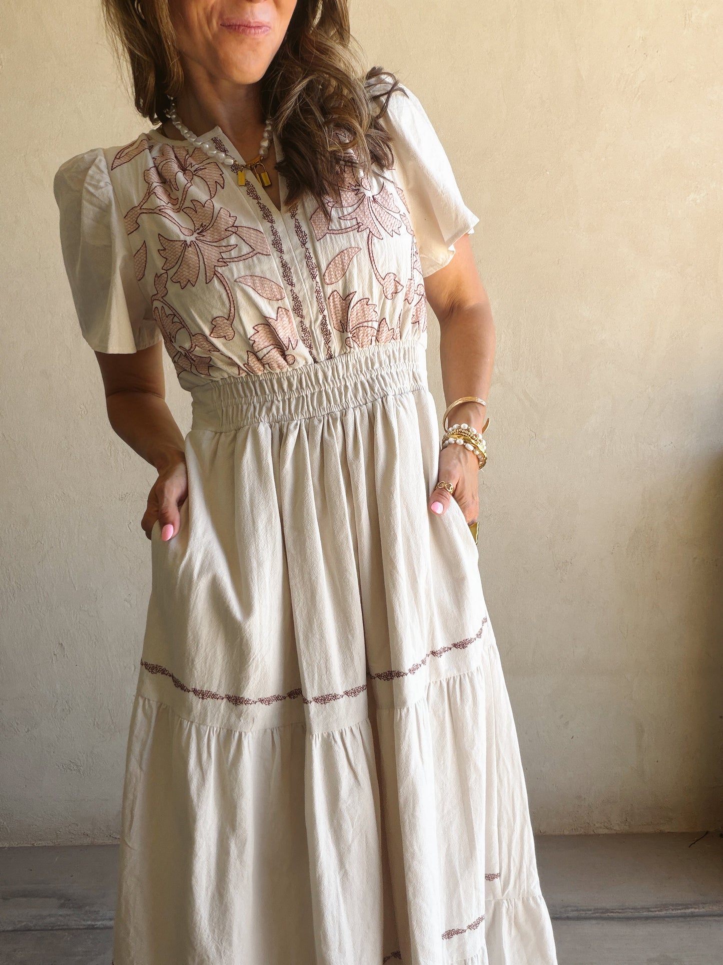 Perry Dress in Oatmeal