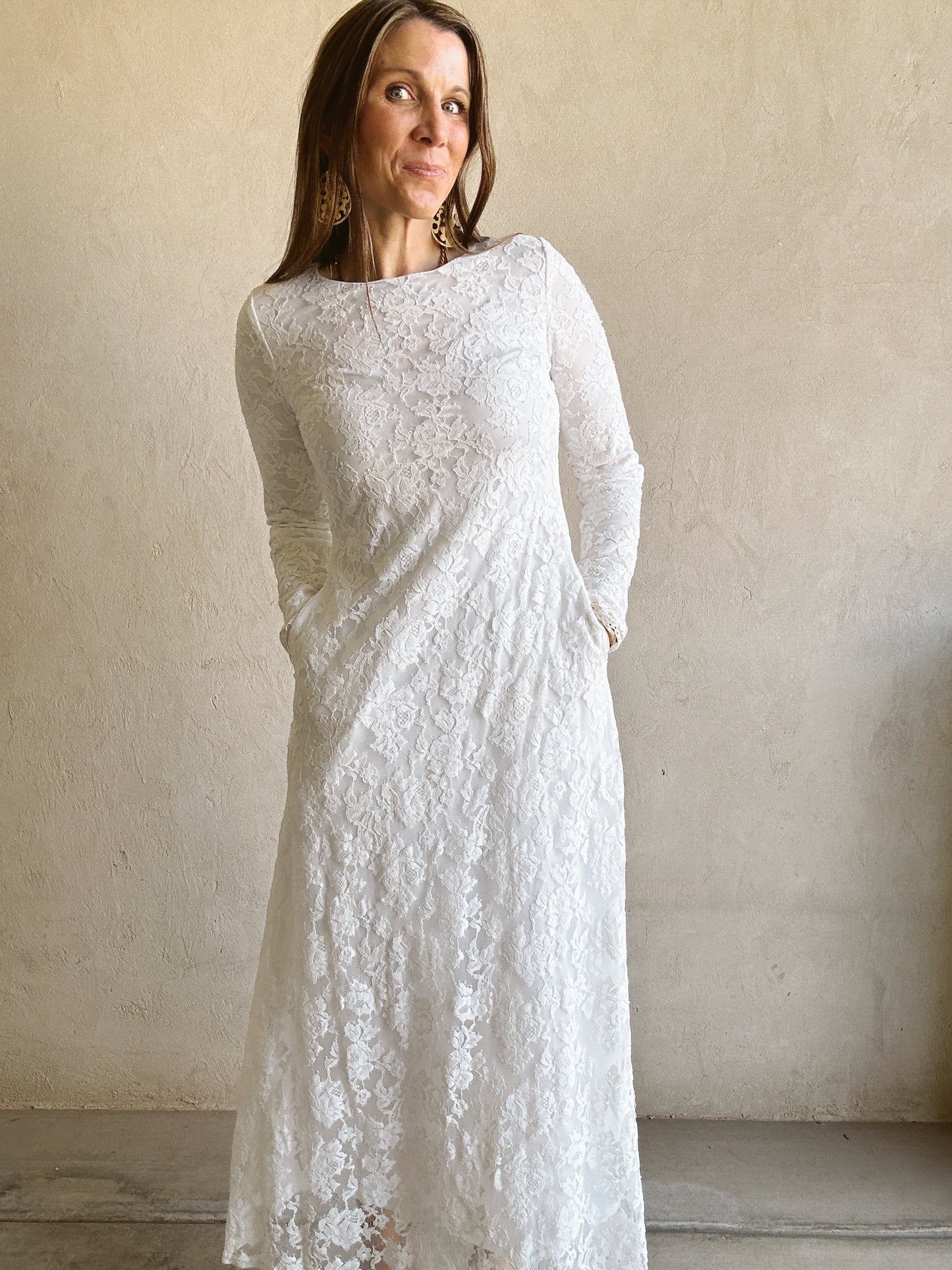 Kaylin Lace Dress in White