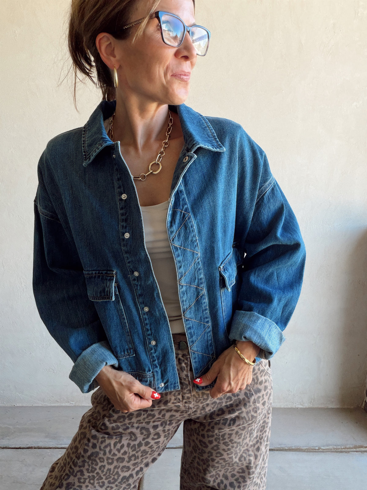 Dani Denim Jacket in Medium Denim