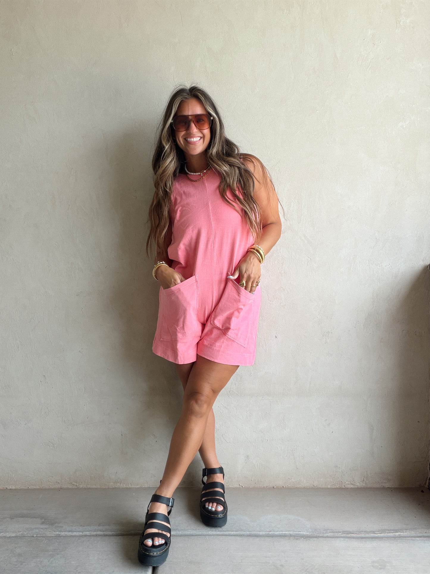 Lynae Romper in Pink