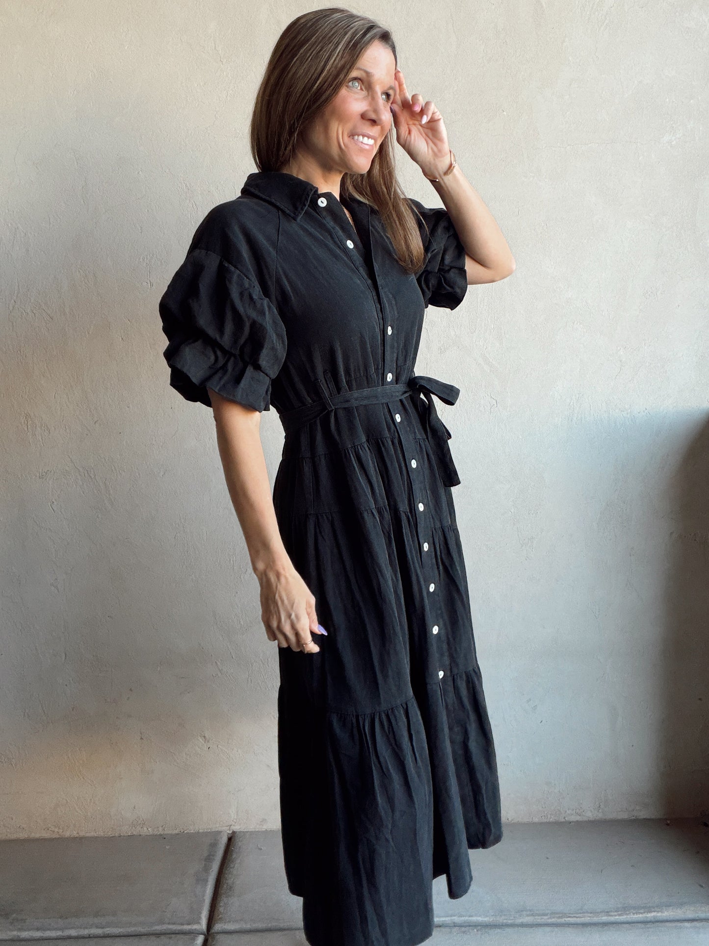 Brookie Maxi in Mineral Washed Black