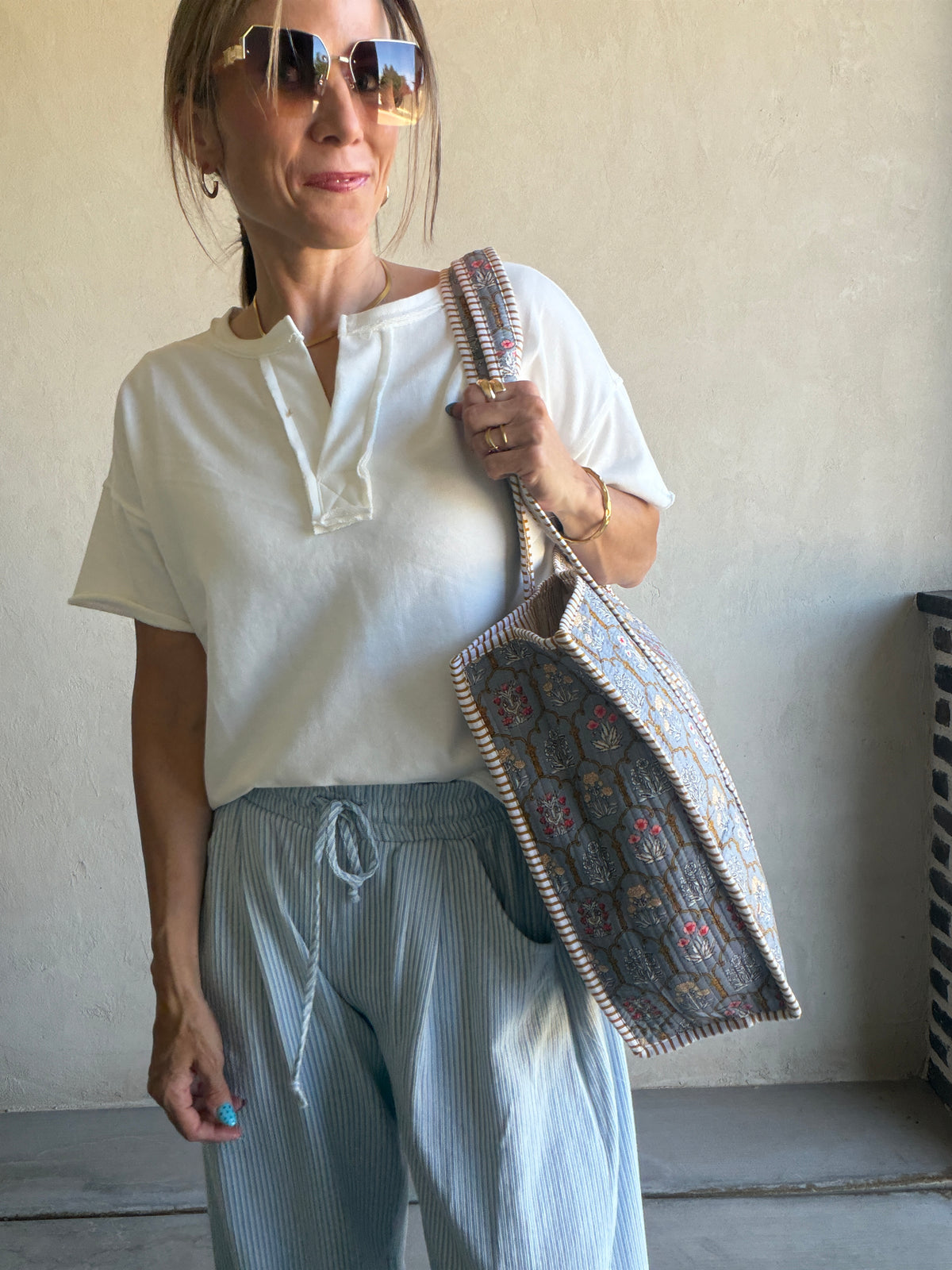 Mindee Quilted Bag – Gray PREORDER Ships end of October