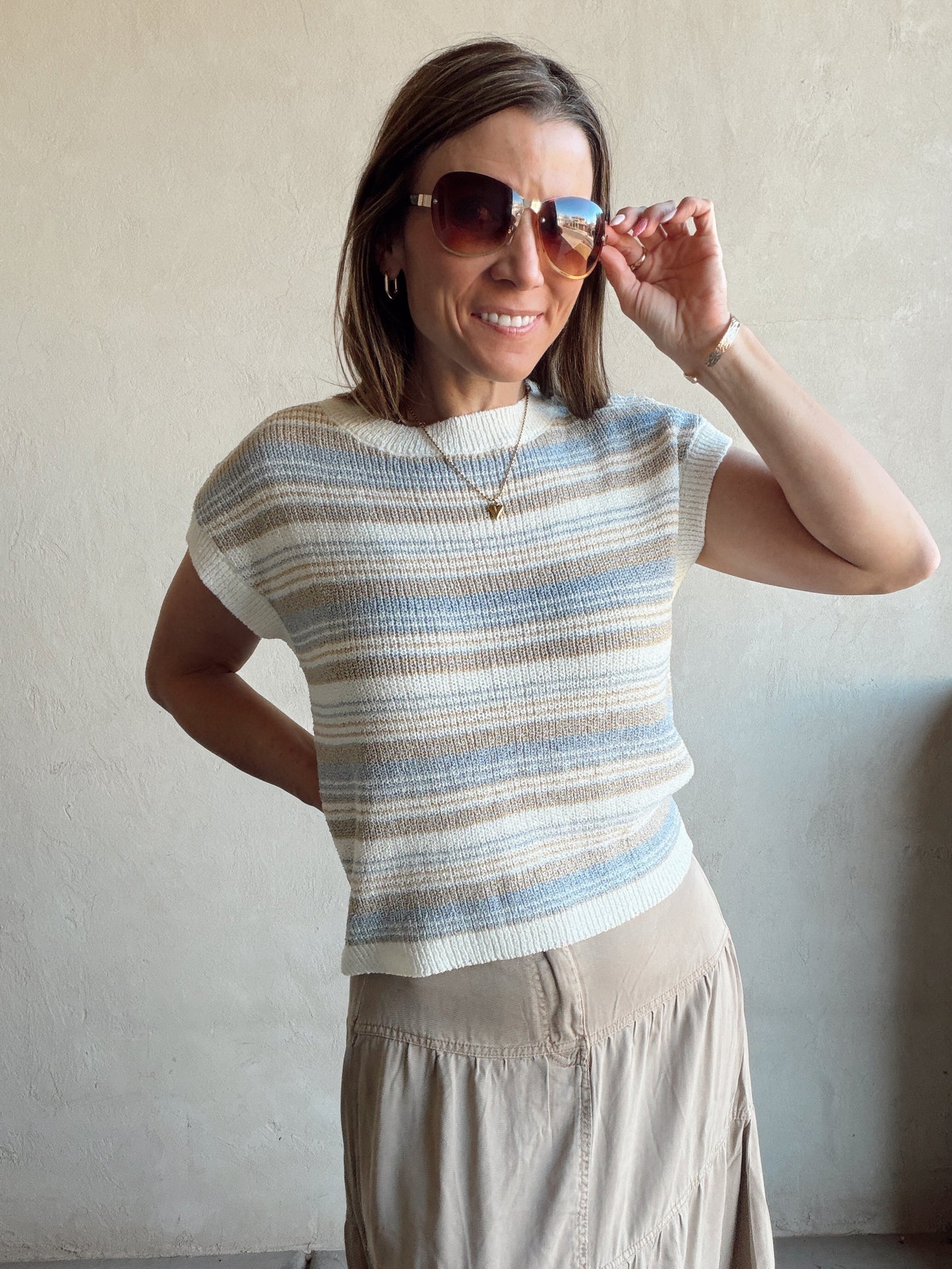 Bridget Striped Knitted Top