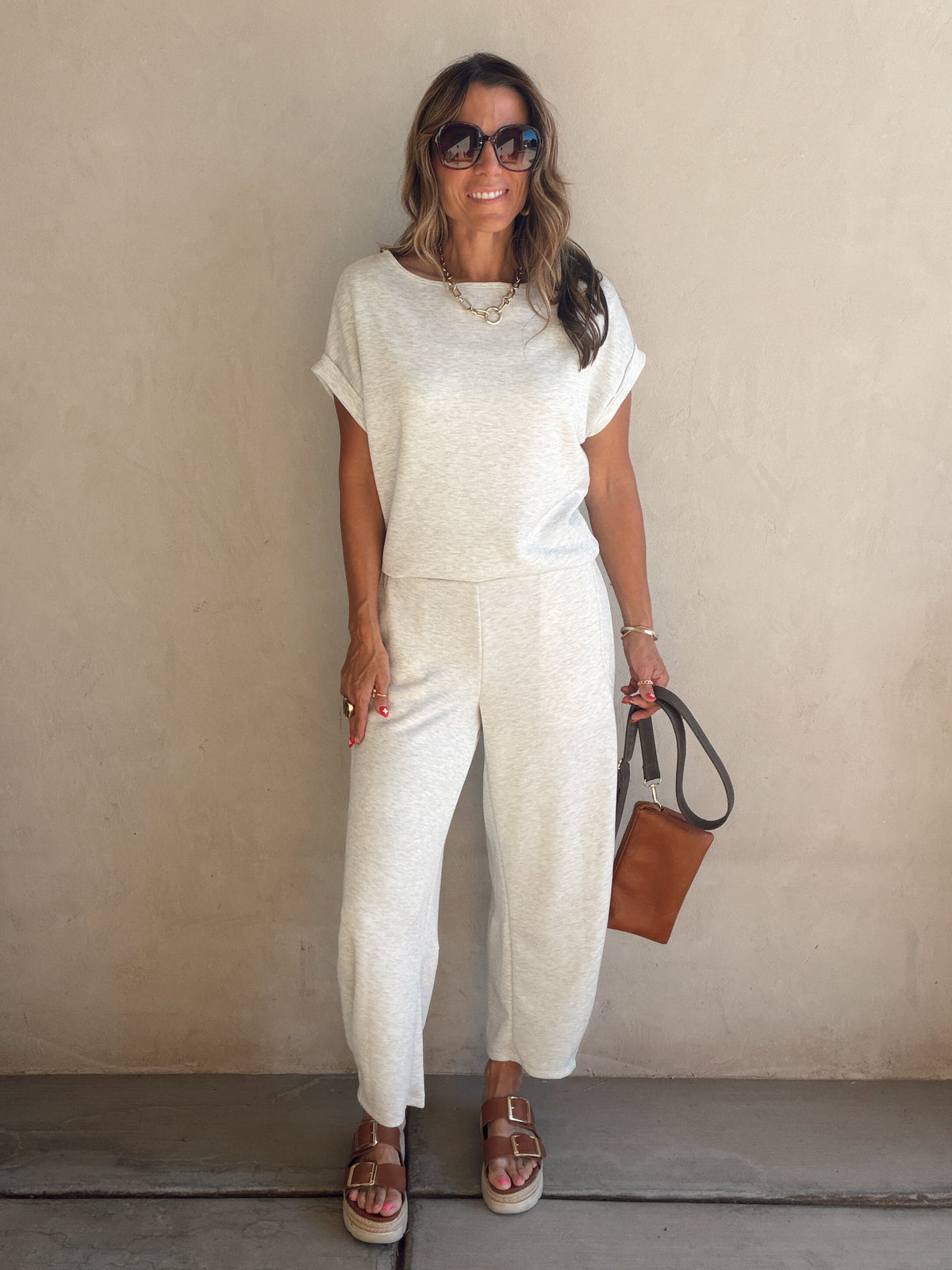 Keri Set in Light Heathered Gray