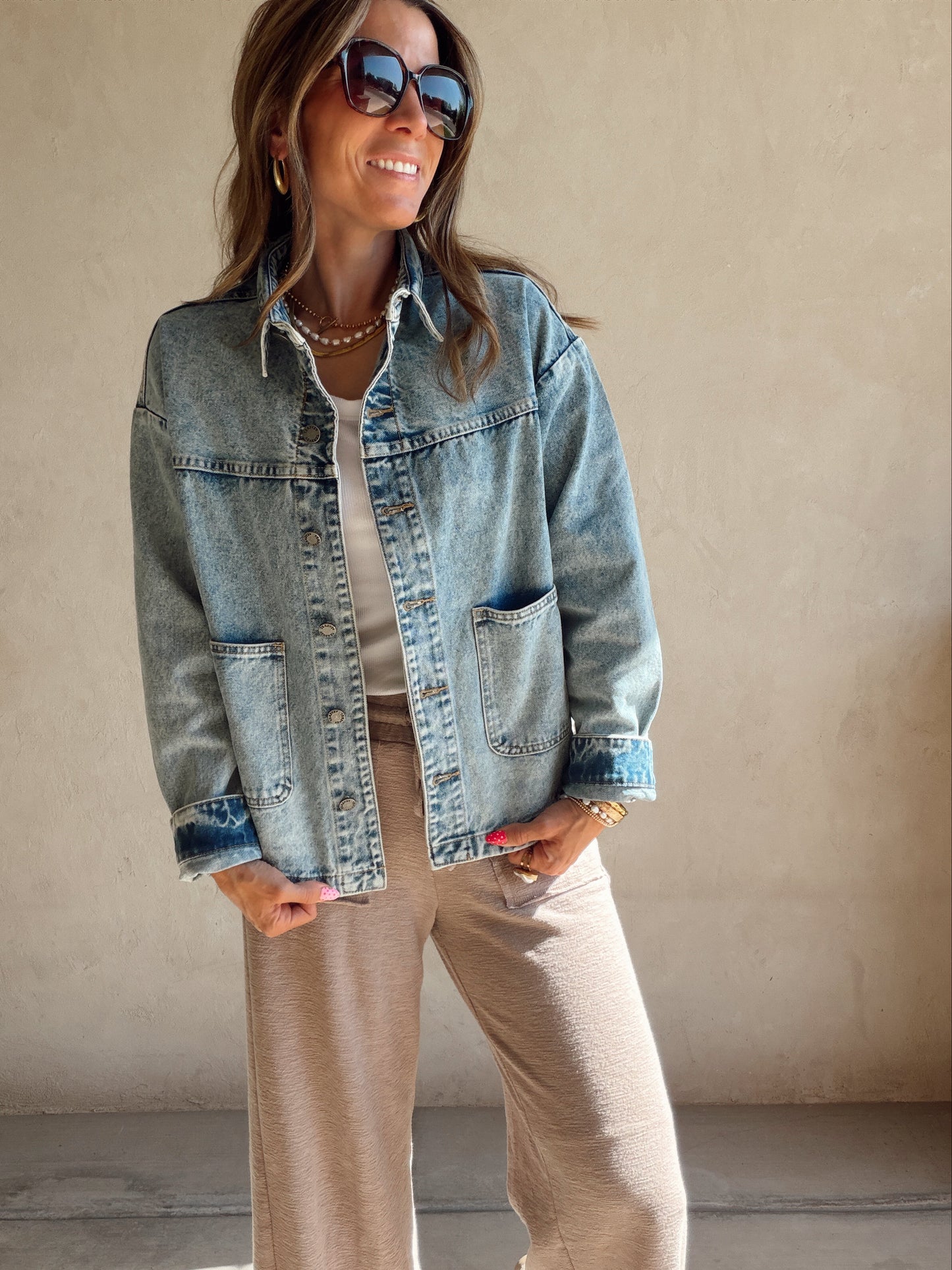 Rebecca Distressed Denim Jacket